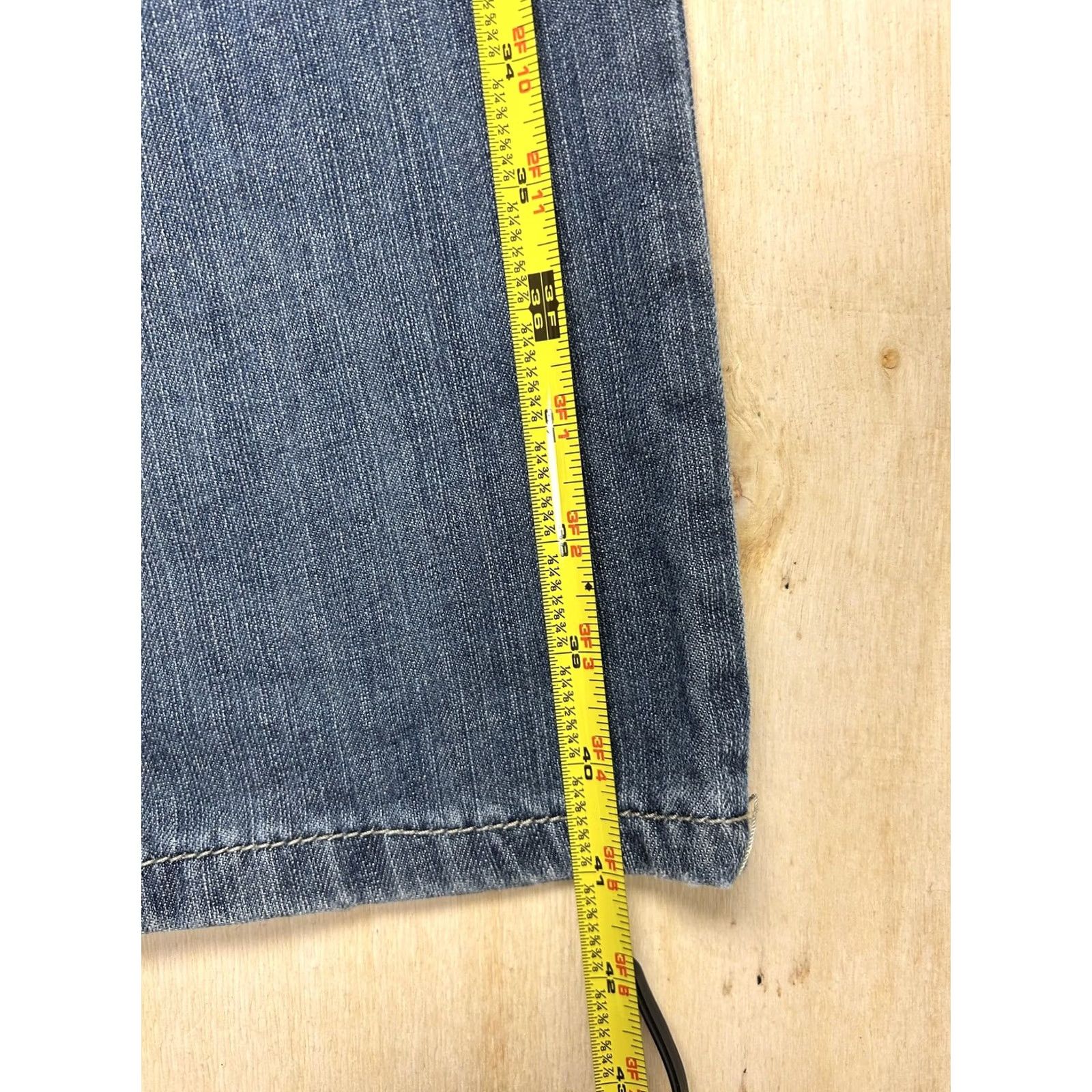 Denime Buffalo Jeans Mens Relaxed Straight Jeans Medium Wash Blue Denim 36x30 Size US 36 / EU 52 - 5 Thumbnail