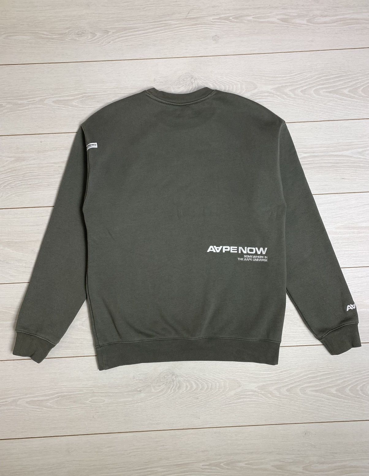 Aape AAPE By A Bathing Ape "AAPE NOW" Universe Sweatshirt - Green Size US M / EU 48-50 / 2 - 8 Thumbnail