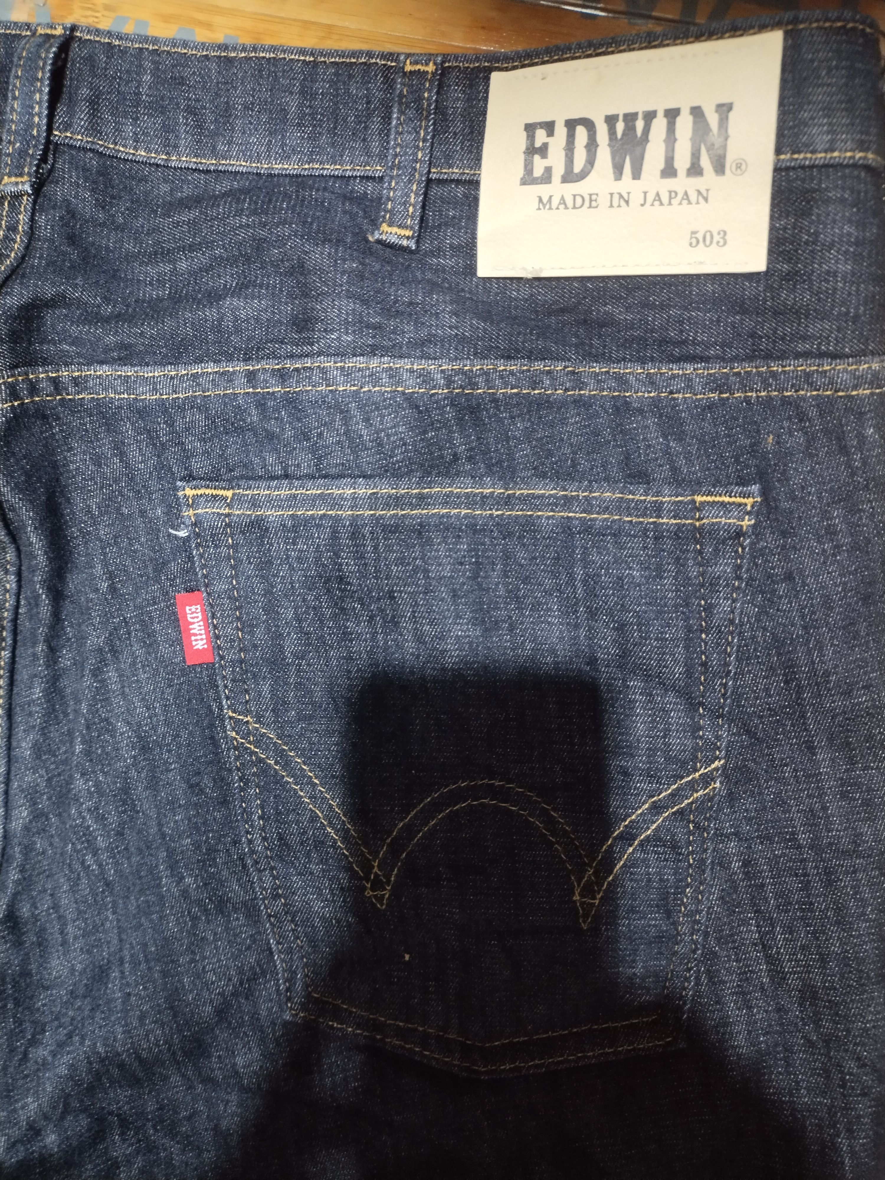 Edwin × Japanese Brand × Vintage Jeans Edwin 503 "Stretchable" Sz 40" Size US 40 / EU 56 - 11 Thumbnail