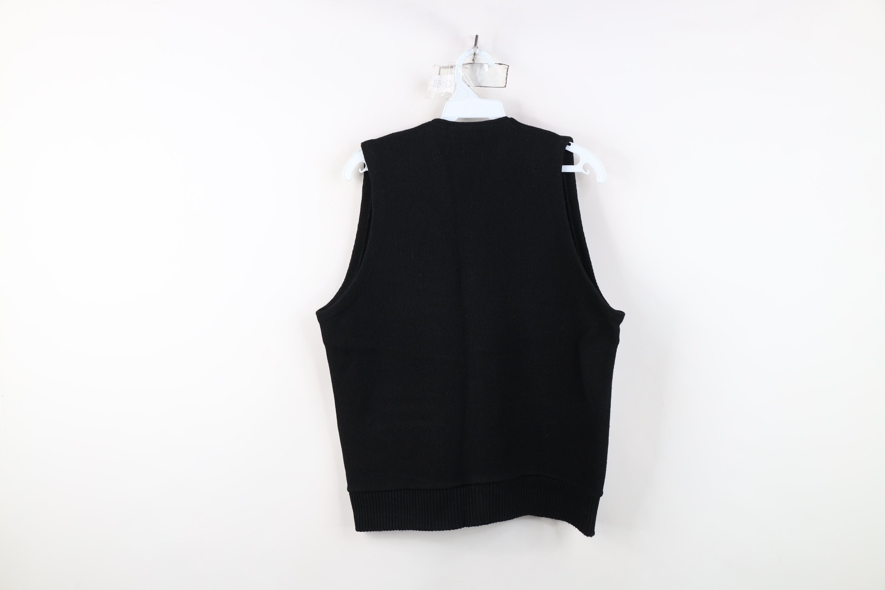 Vintage Vintage 60s 70s Streetwear Knit Sweater Vest Black USA Size US L / EU 52-54 / 3 - 7 Thumbnail