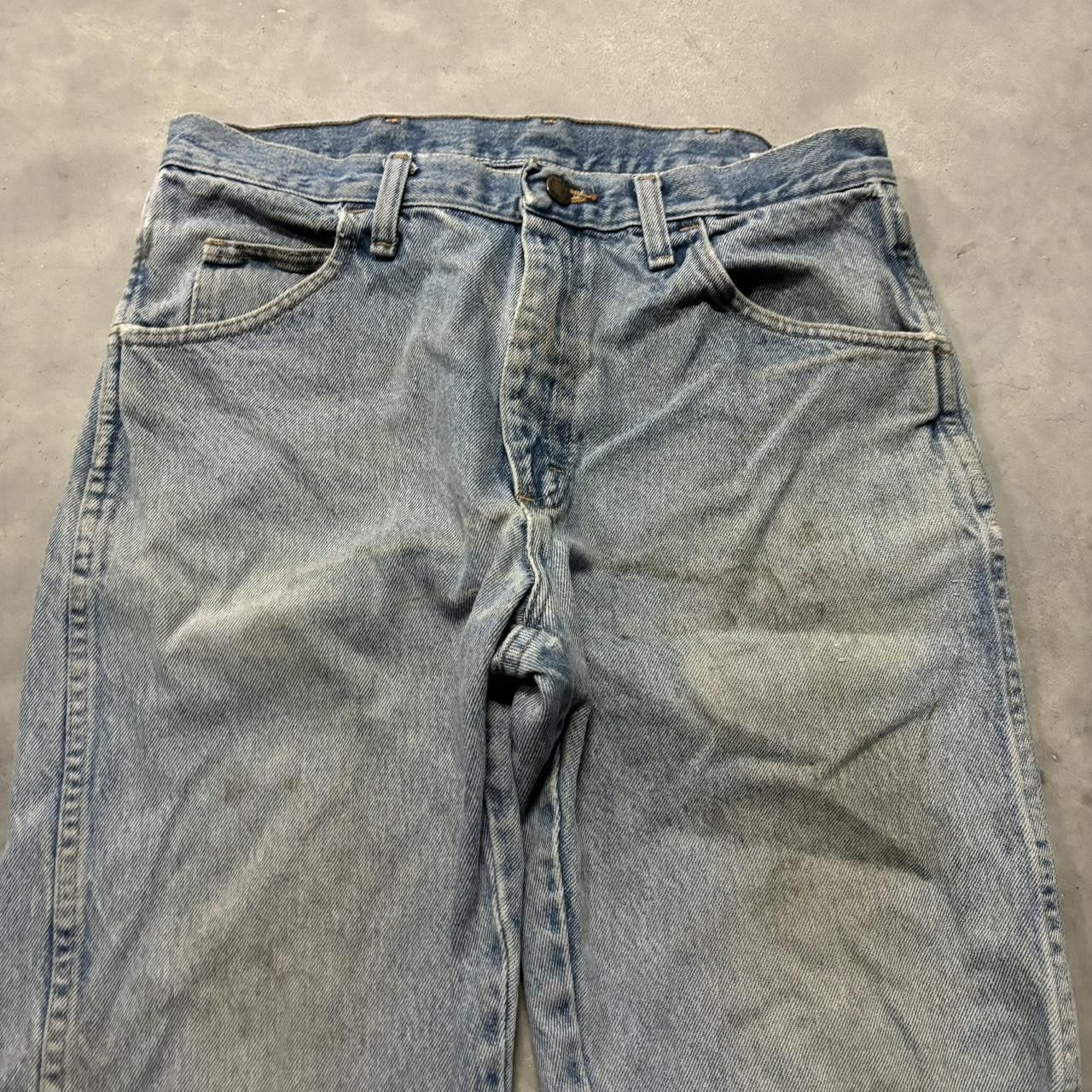 Japanese Brand × Vintage Crazy Vintage Y2K/2000s Grunge Medium Wash Distressed Denim Jeans! Size US 31 - 5 Thumbnail