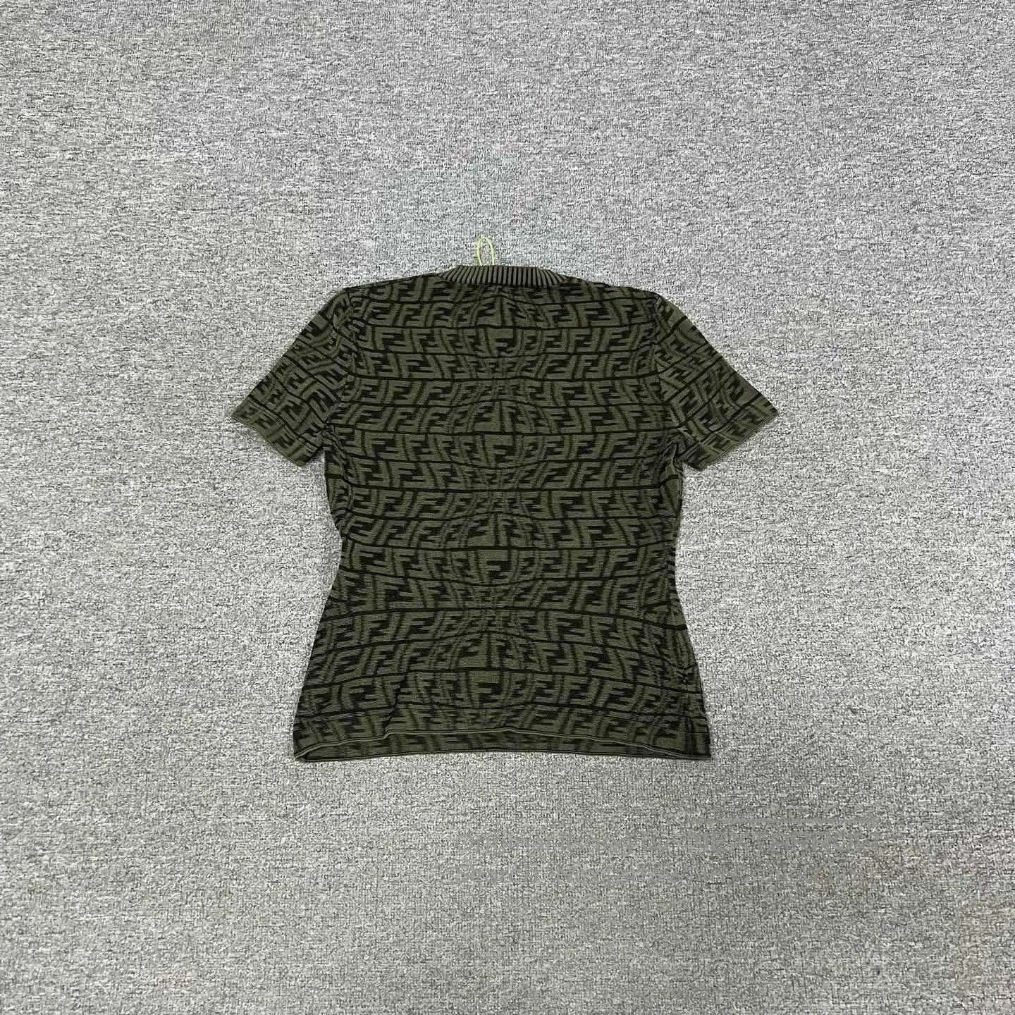 Fendi fendi patterned short sleeve knit top size 42. Size US XS / EU 42 / 0 - 2 Thumbnail
