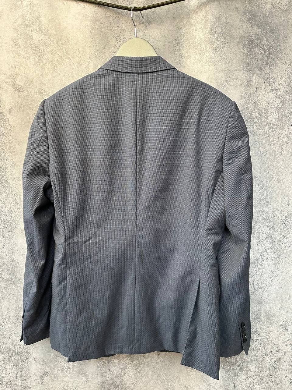 Designer × Emporio Armani Emporio Armani M Line Lana Wool Tweed Blazer Notch Jacket Size 50R - 3 Thumbnail