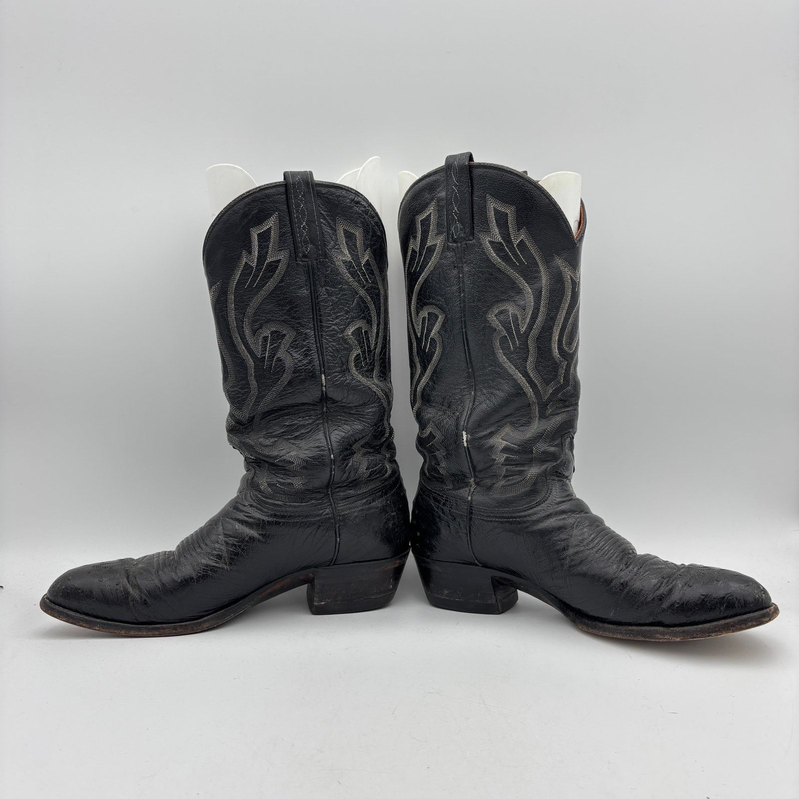 Justin Boots Vintage 80s J. Chisholm Ostrich Cowboy Boots Men 10 D Size US 10 / EU 43 - 6 Thumbnail