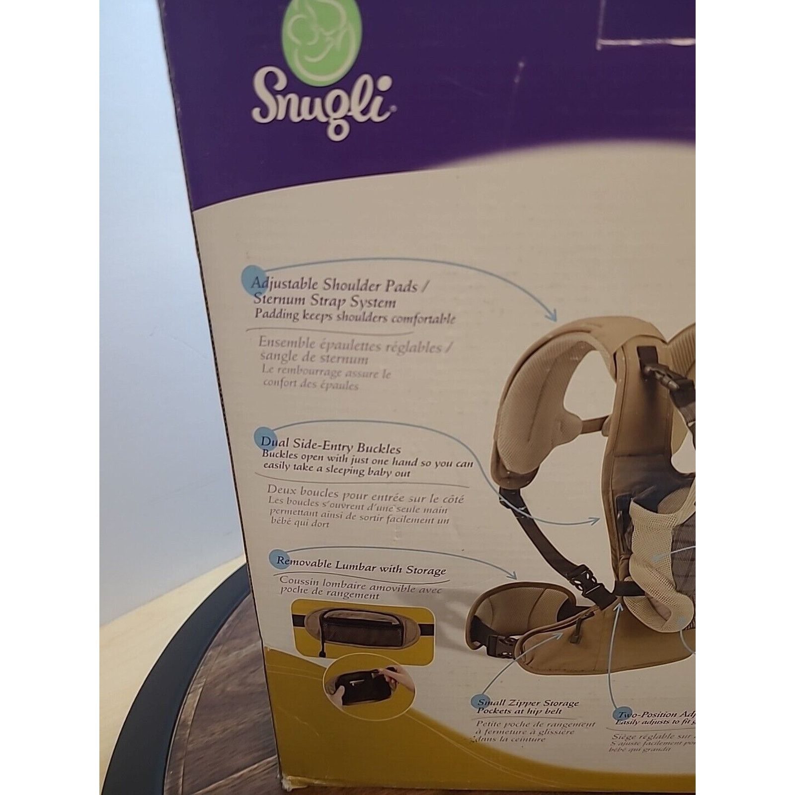 &Daughter Evenflo Snugli Front And Back Soft Baby Carrier 7lbs-26lbs Size ONE SIZE - 11 Thumbnail