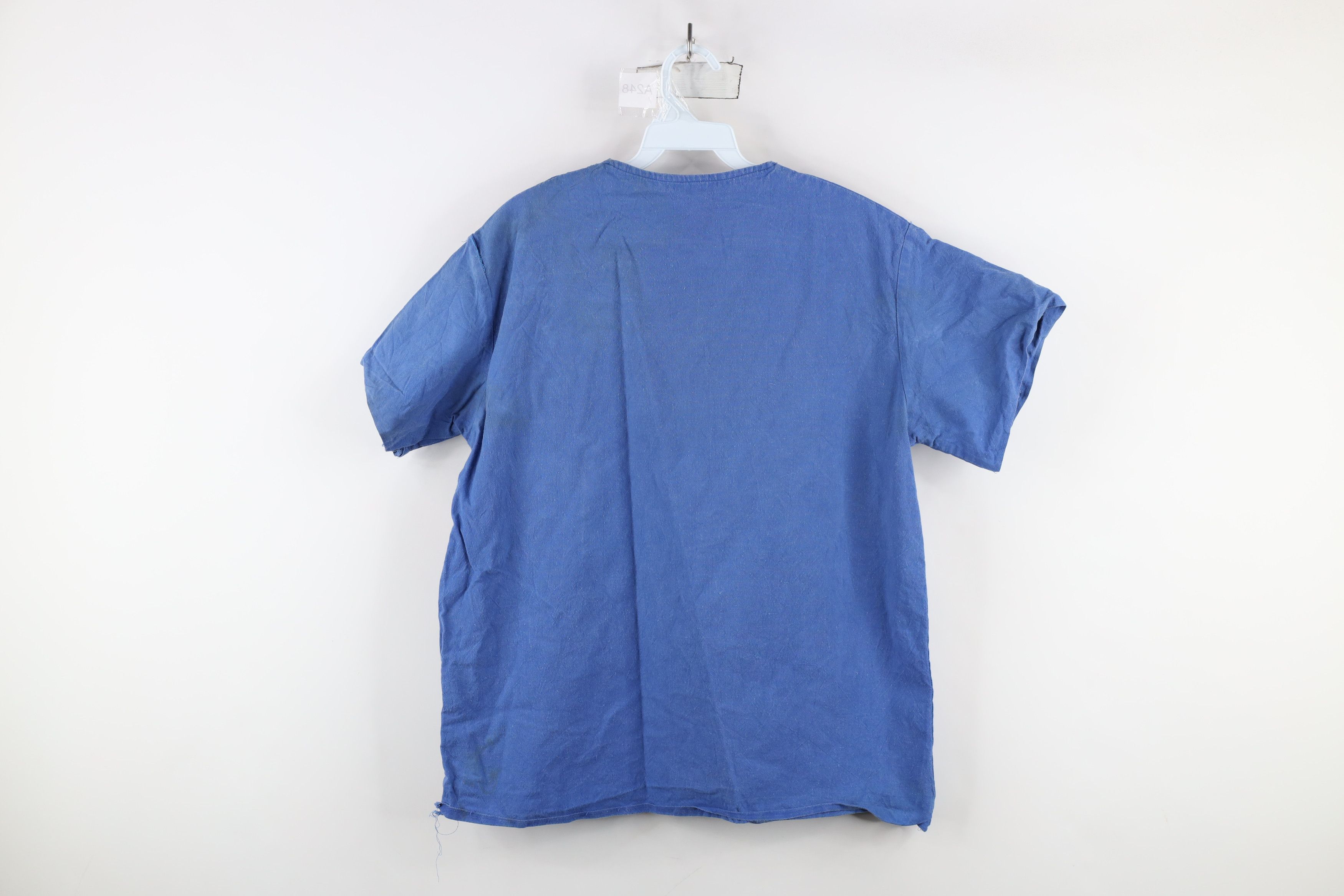 Vintage Vintage 50s Canvas Mental Hospital Scrubs Shirt Blue USA Size US M / EU 48-50 / 2 - 11 Thumbnail