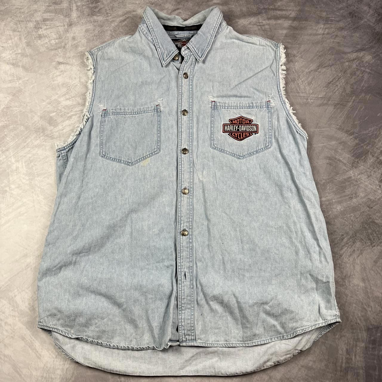 Designer Vintage Harley Davidson vest Size US XXL / EU 58 / 5 - 1 Thumbnail