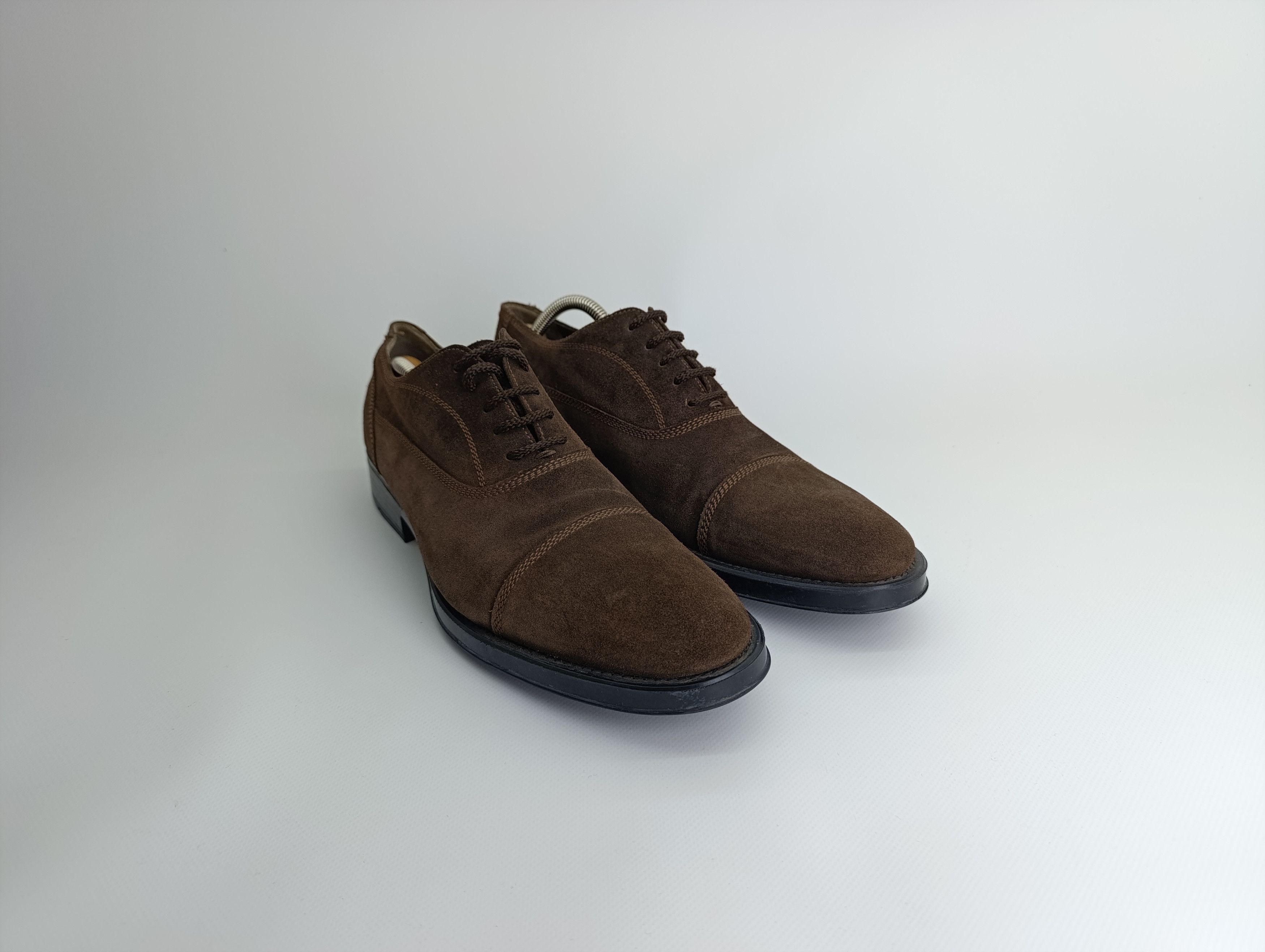 Pal Zileri Pal Zileri Concept Brown Suede Cap Toe Oxford Shoes Mens Size US 11 / EU 44 - 4 Thumbnail