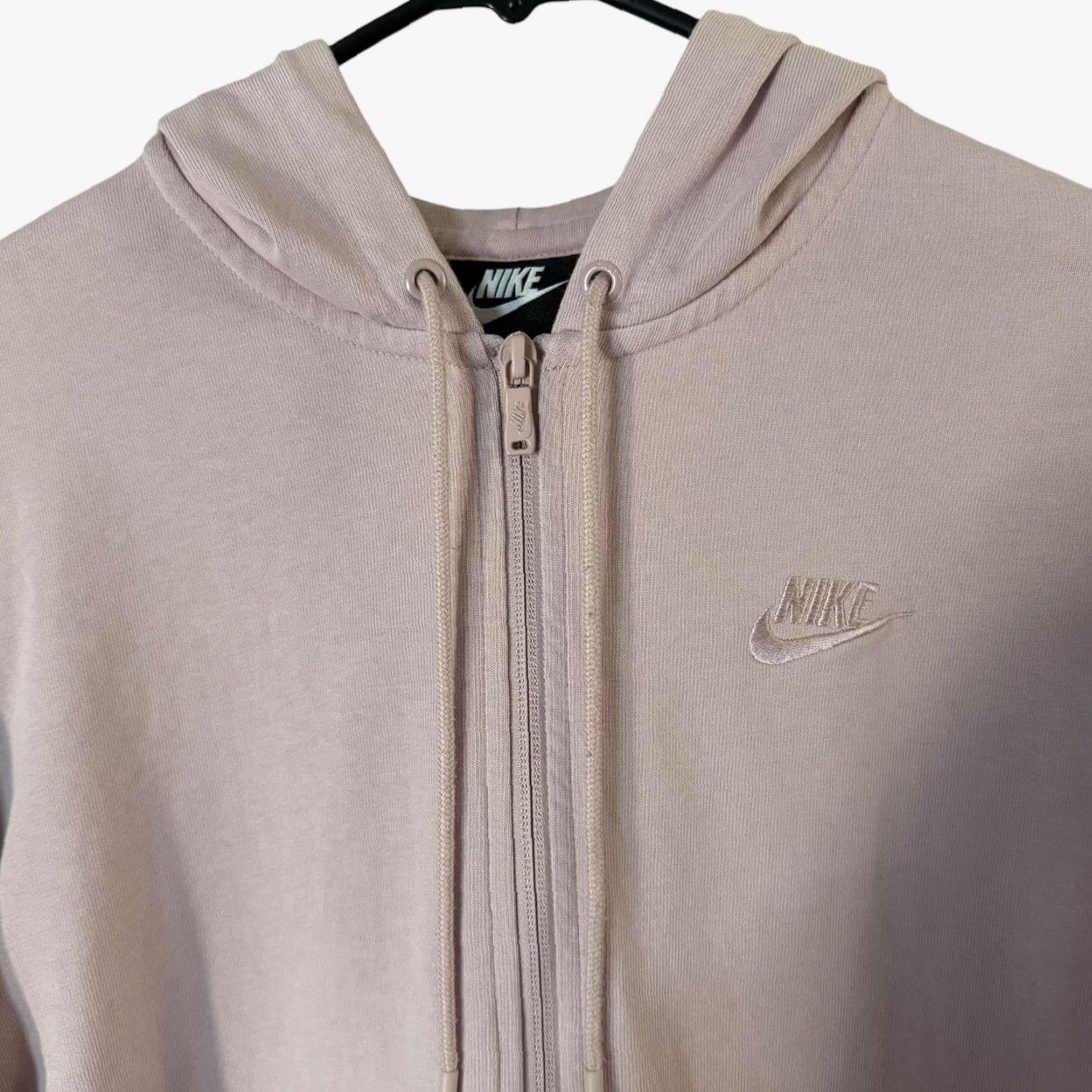 Nike Nike Sportswear Hoodie Jacket Pink Women's M Cotton Full Zip Hoodie Lightweight Logo Pockets Casual Activewear Spring Fall Winter 100% Cotton Size M / US 6-8 / IT 42-44 - 5 Thumbnail