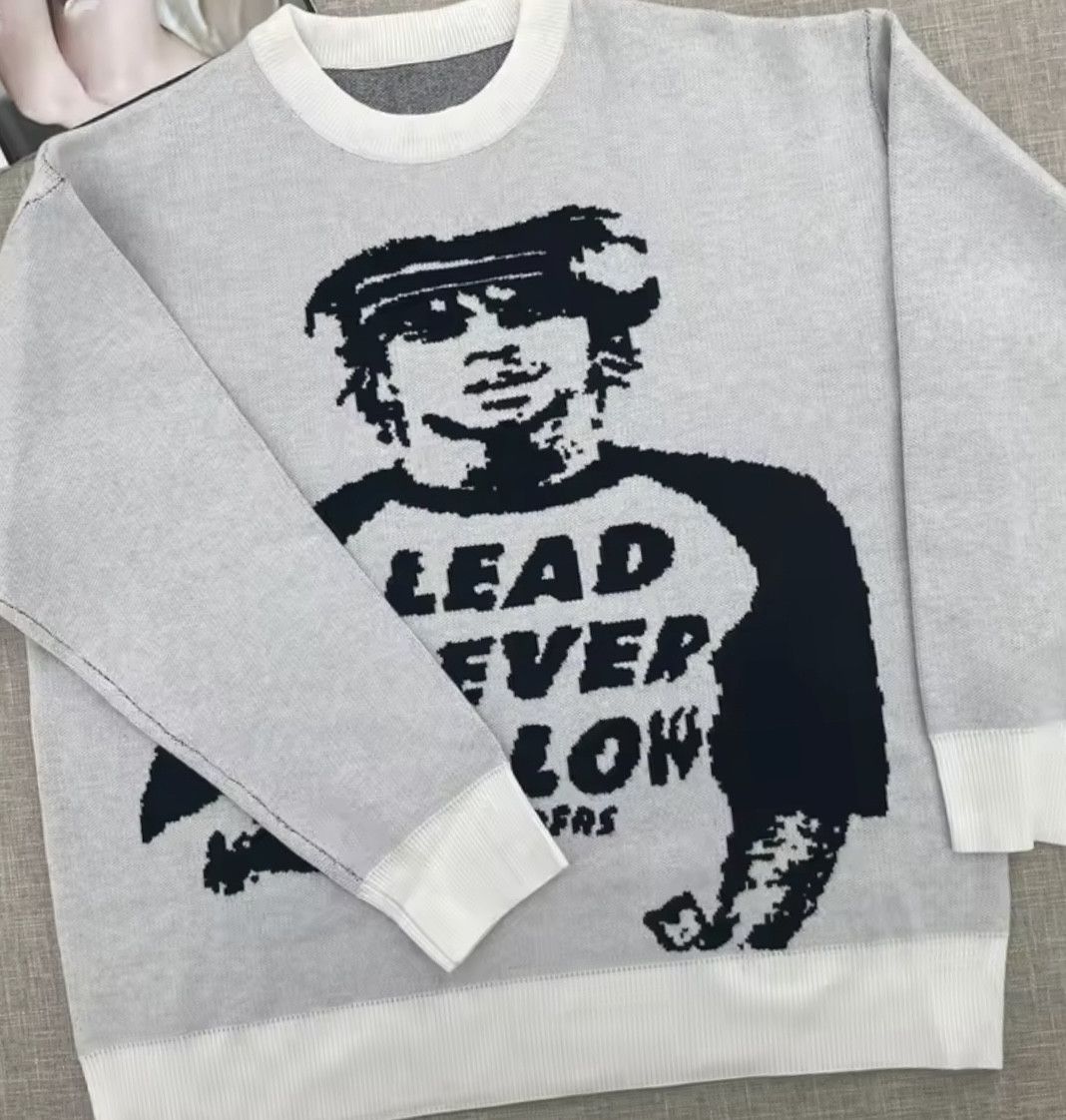 Other Retro Y2K Hip Hop Graffiti Jacquard Pullover Knit Sweater Size US XL / EU 56 / 4 - 1 Thumbnail