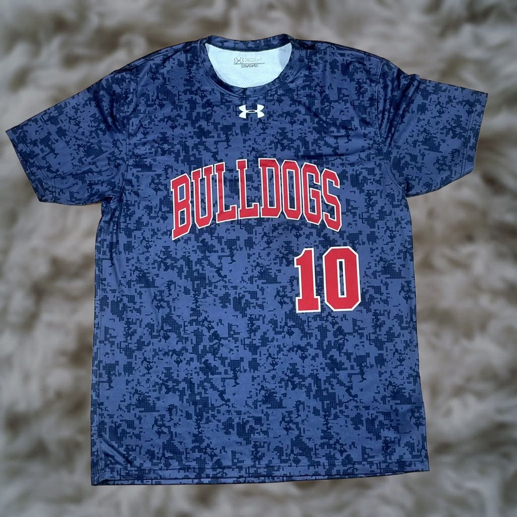 Under Armour Under Armour Mens M Medium T-Shirt Bulldogs #10 Blue CrewNeck Polyester Blend Size US M / EU 48-50 / 2 - 1 Thumbnail