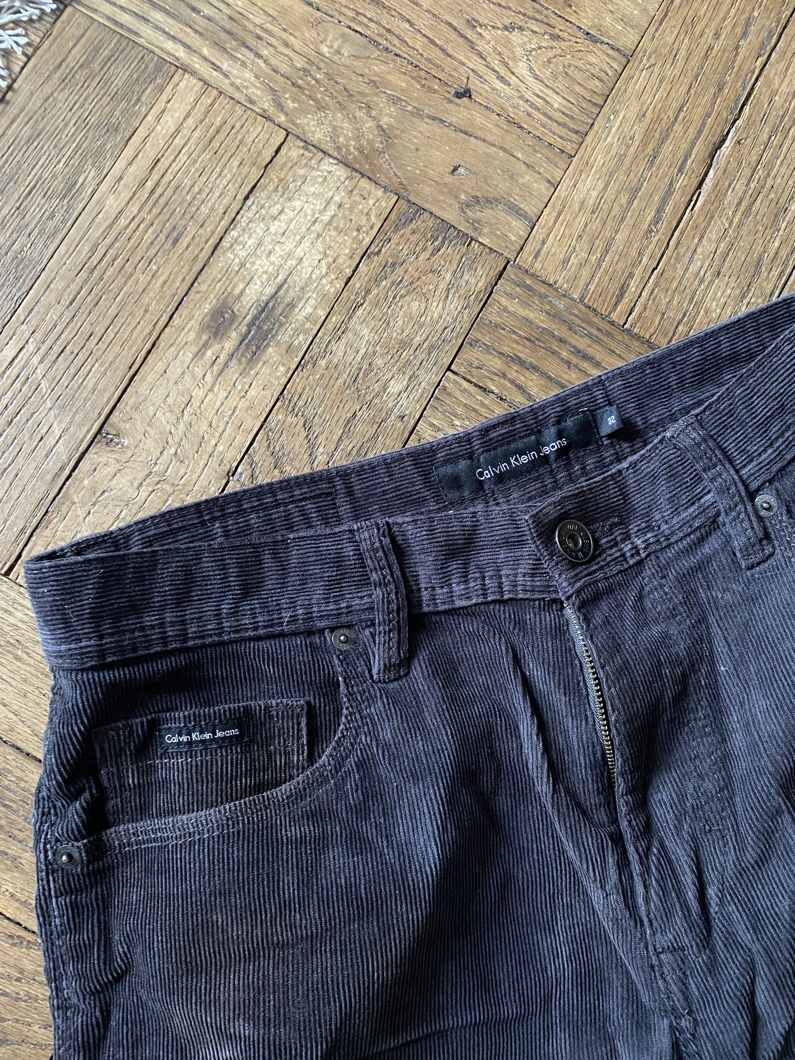Calvin Klein Corduroy CK Pants Gray Size US 32 / EU 48 - 2 Thumbnail