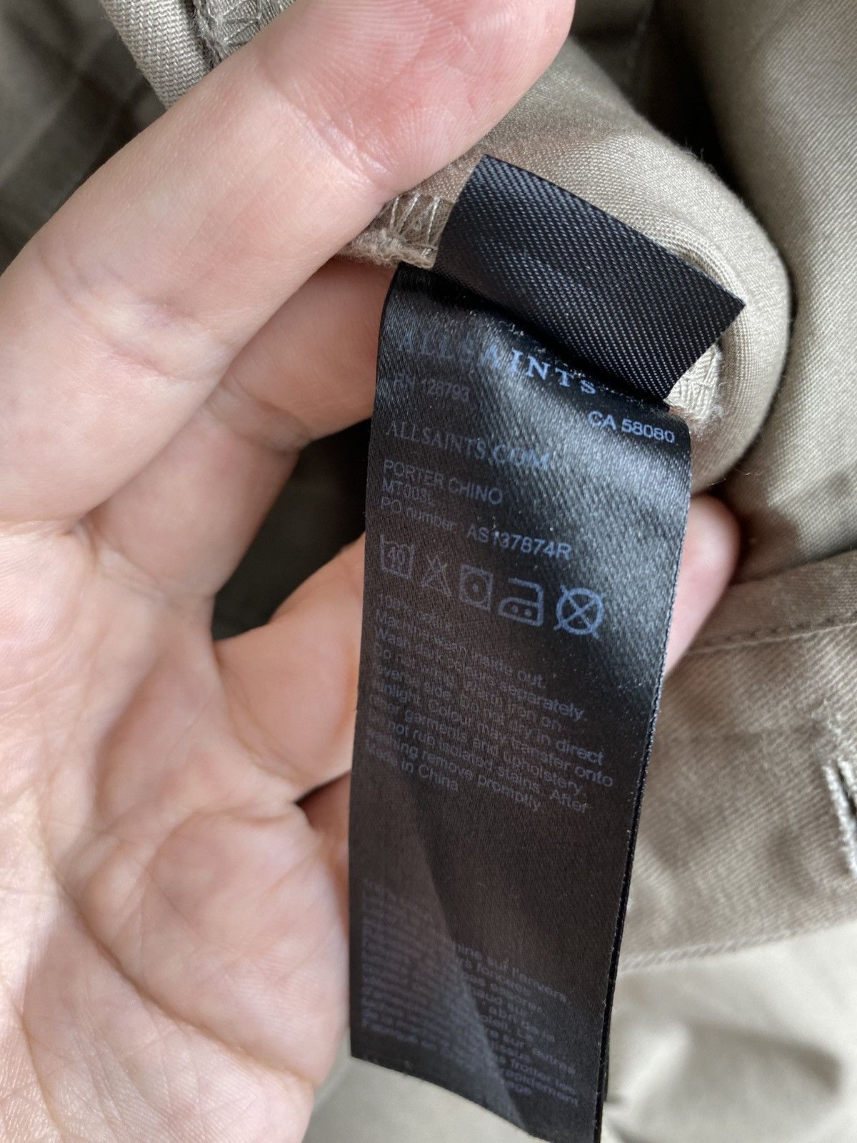 Allsaints Allsaints Porter Chino Cropped Pants Cotton size 32 Size US 32 / EU 48 - 8 Thumbnail