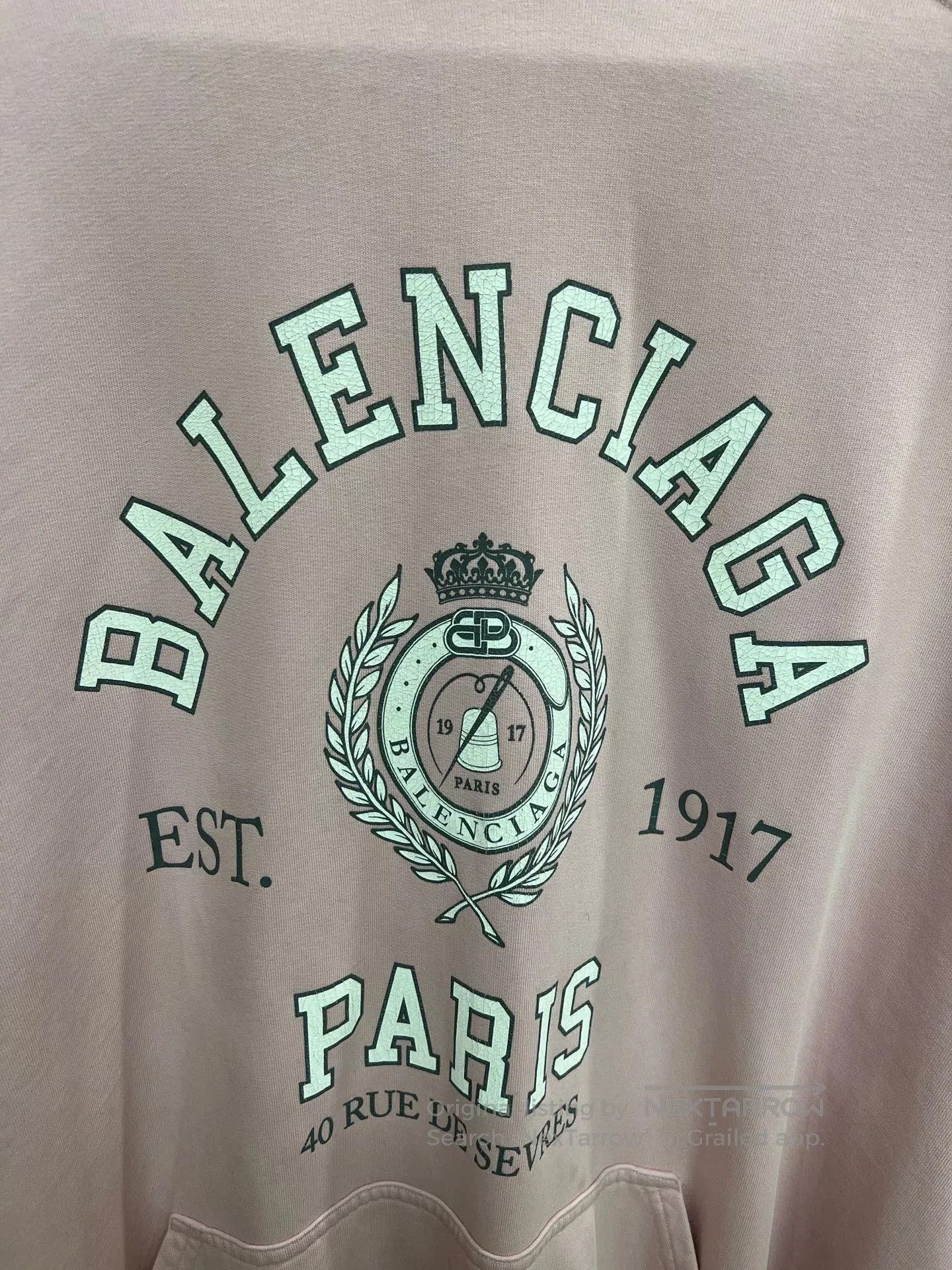 Balenciaga Balenciaga Pink Logo Hoodie. Size M / US 6-8 / IT 42-44 - 3 Thumbnail