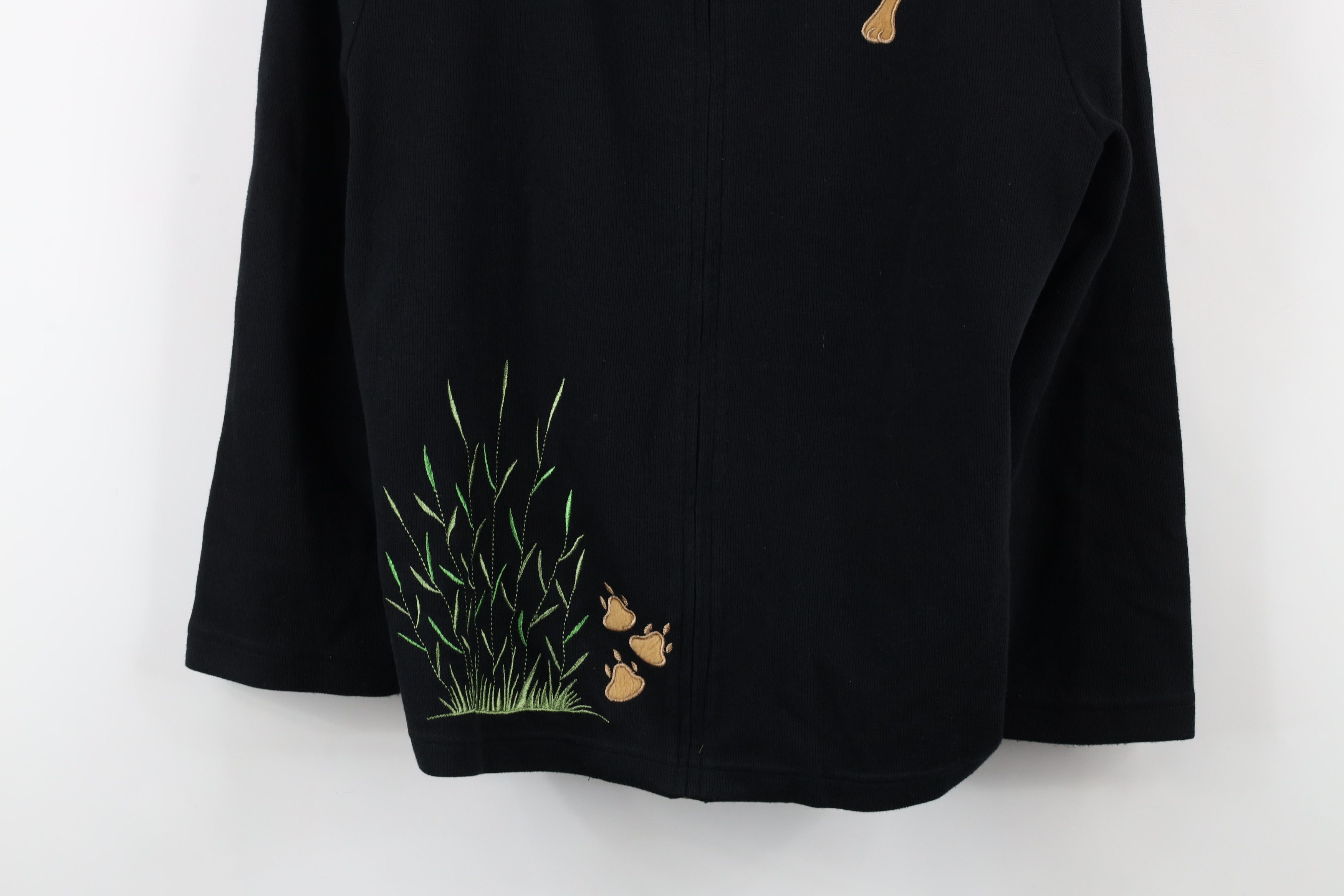 Vintage Vintage 90s Y2K Streetwear Knit Safari Lion Cardigan Sweater Size XL / US 12-14 / IT 48-50 - 3 Thumbnail