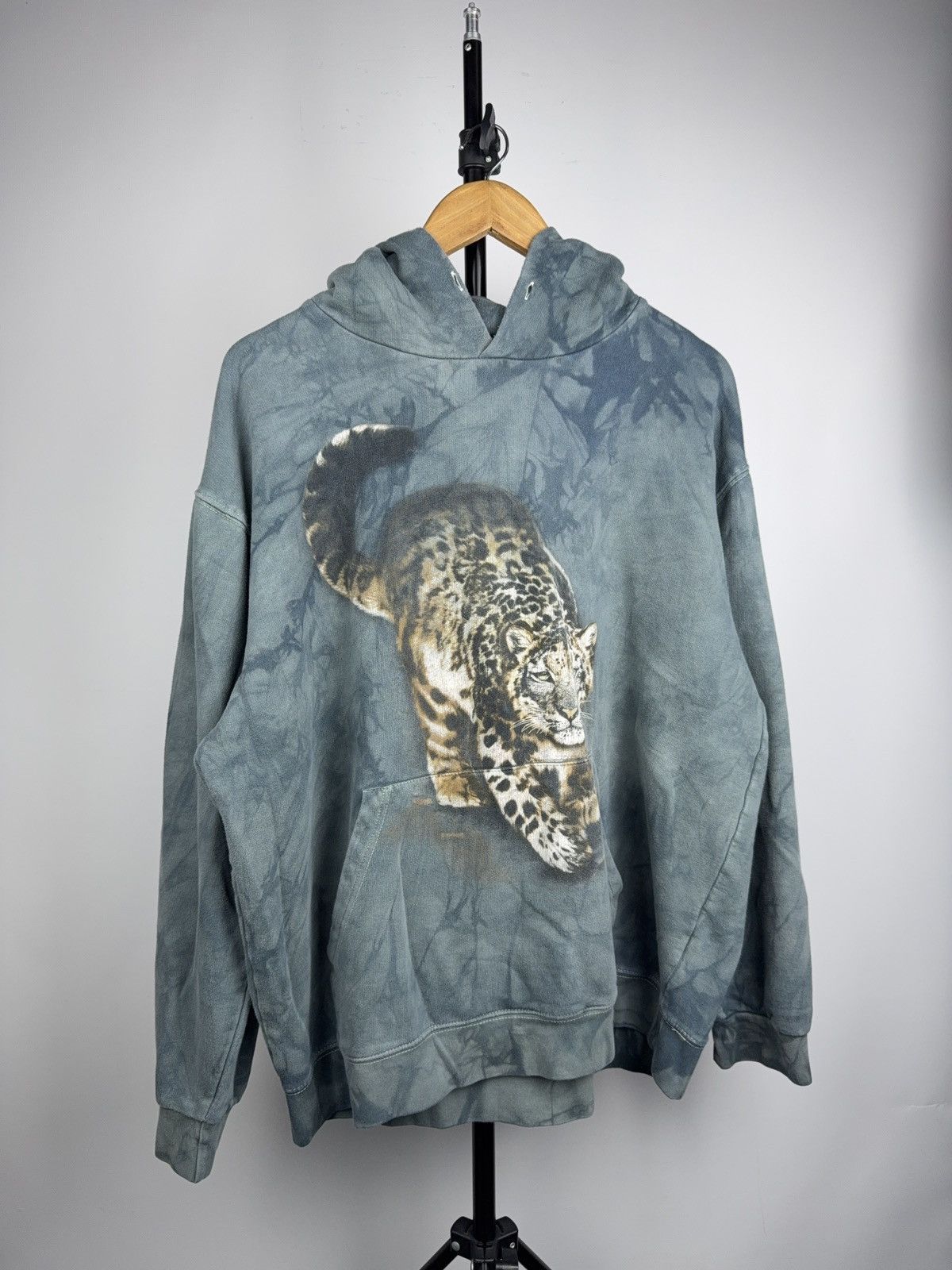 The Mountain 90s Retro Leopard Animal Graphic Tie Dye Hoodie Vintage Size US L / EU 52-54 / 3 - 1 Thumbnail