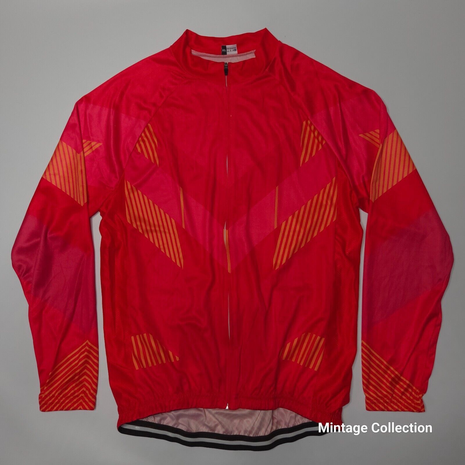 Rapha RAPHA CYCLING RED ORANGE PINK REFLECTIVE FULL ZIP JERSEY XL Size XL / US 12-14 / IT 48-50 - 2 Thumbnail