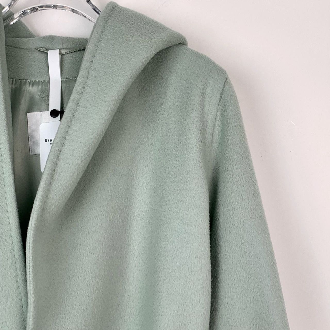 Max Mara Max Mara Sage Green Hooded Wool Belted Coat Size S / US 4 / IT 40 - 3 Thumbnail