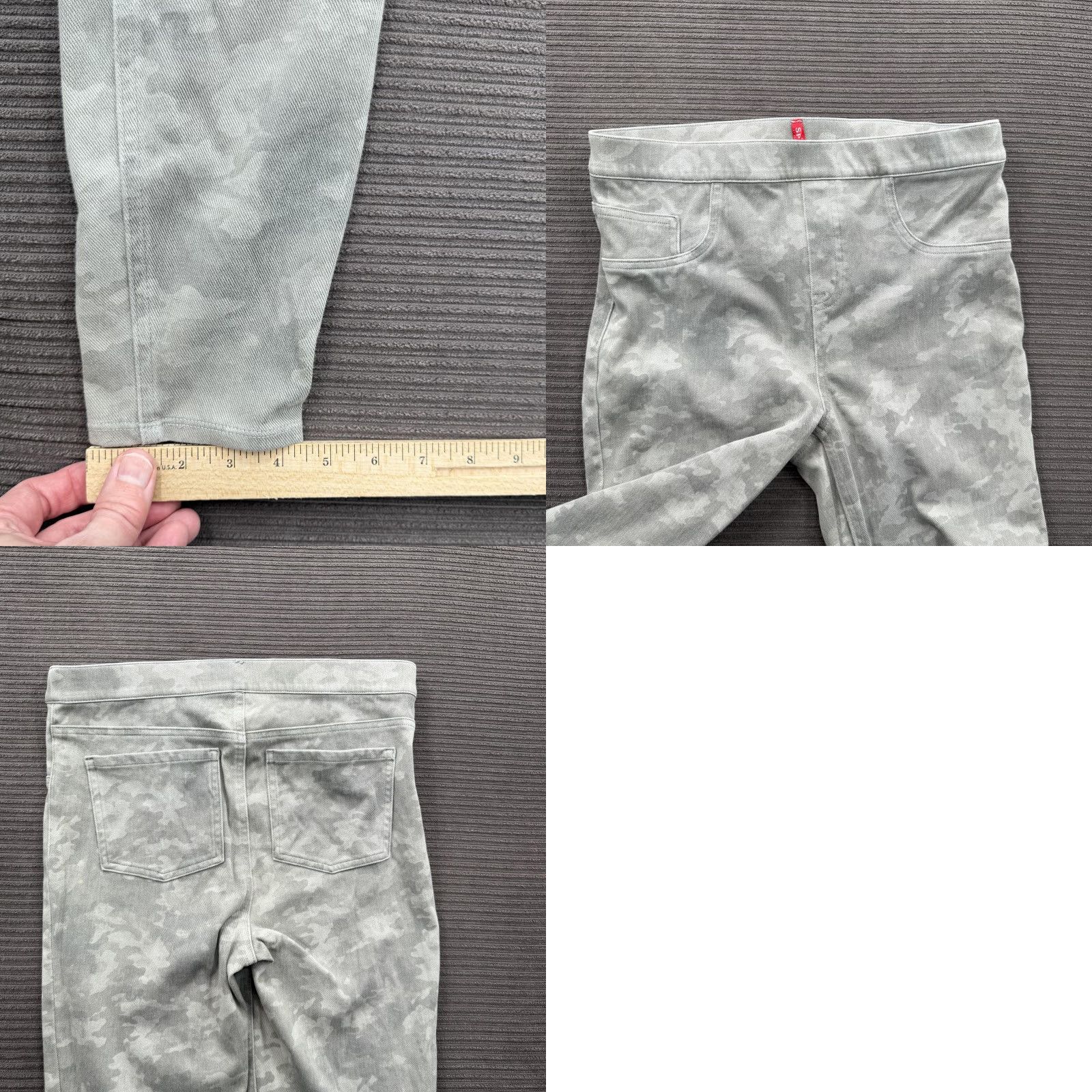 Spanx SPANX Pants Womens Large Gray Camo Stretch Skinny Leggings Pull On Size 36" / US 14 / IT 50 - 8 Thumbnail