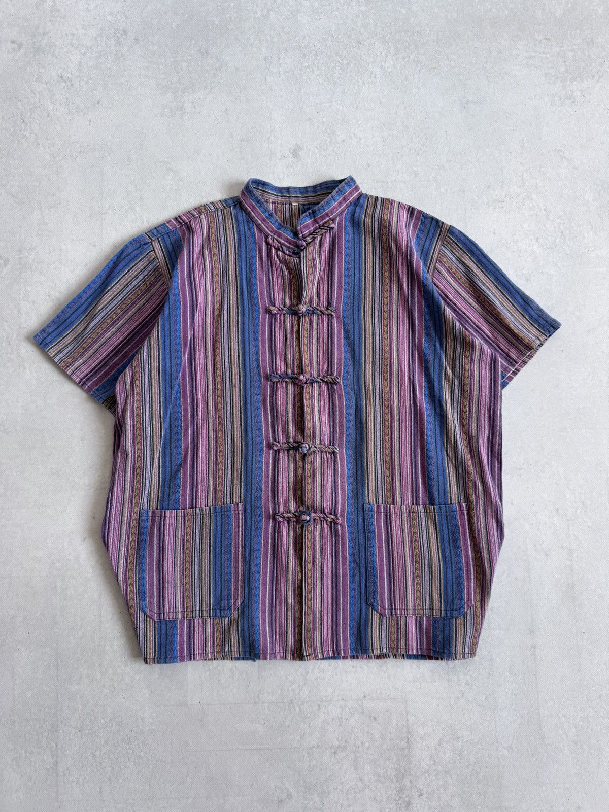 Japanese Brand Vintage Coogi Style Unisex Knitted Short Sleeve Coton Shirt Size US L / EU 52-54 / 3 - 1 Thumbnail