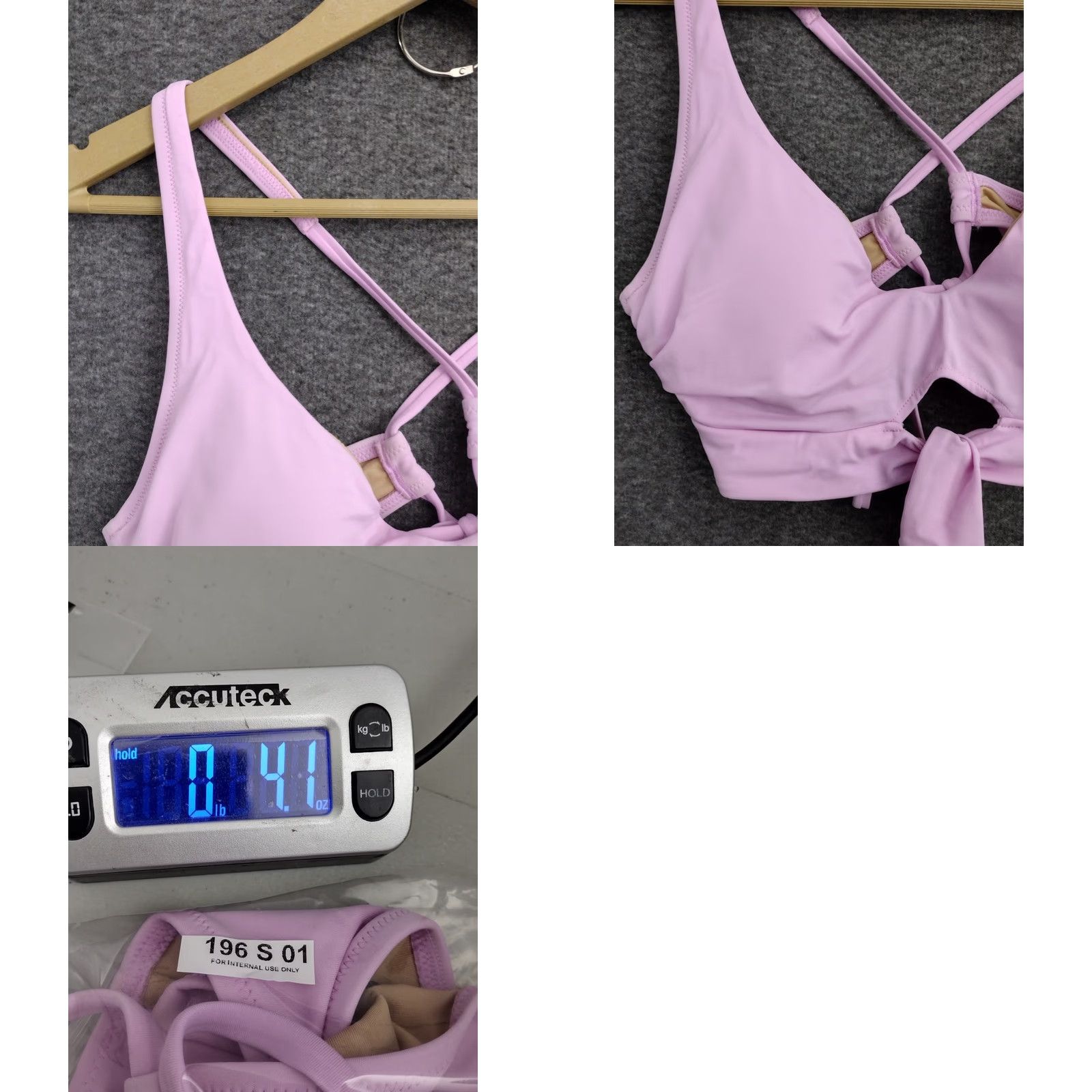 Vintage Shade & Shore Purple Front Tie Keyhole Spaghetti Bikini Top Padded 36B - Women's Swim Top, Purple, Lined, Nylon/Polyester/Spandex Size XS / US 0-2 / IT 36-38 - 8 Thumbnail