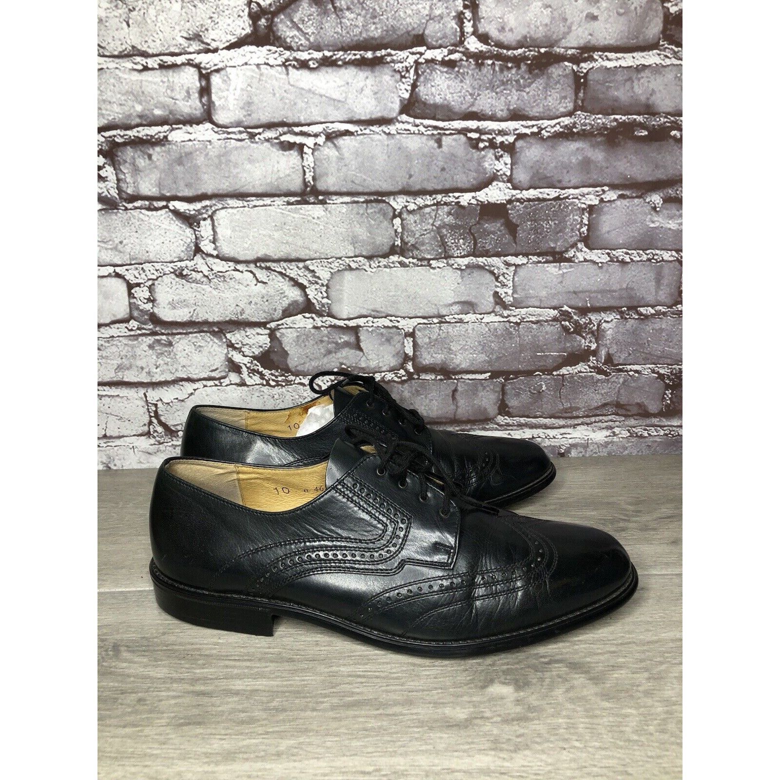 Other M. JOHN Classic Blue Leather Wingtip Oxford Lace Dress Shoes Size US 10 / EU 43 - 20 Thumbnail
