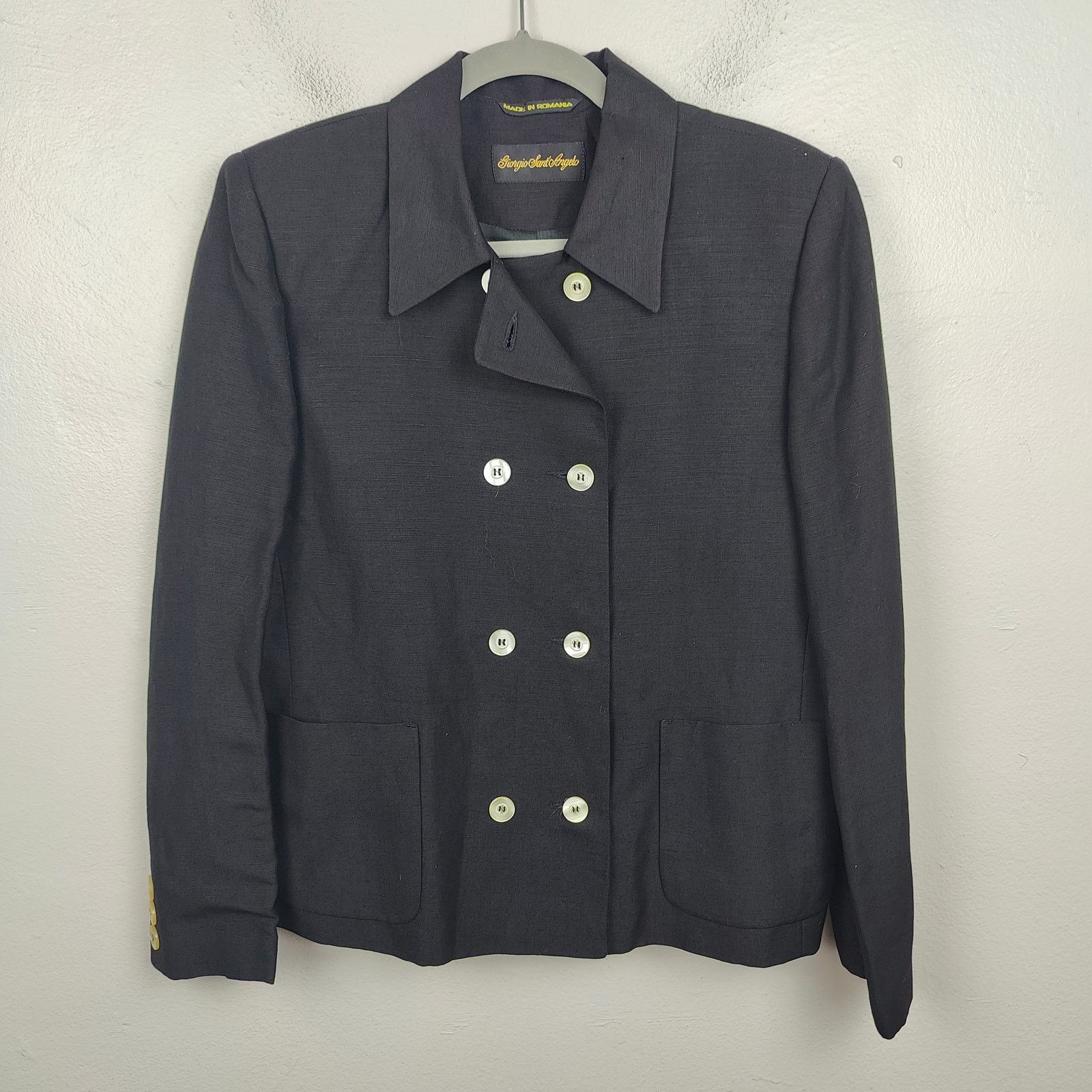Other Vintage Giorgio Sant'Angelo Linen Blend Blazer Womens 8 Size M / US 6-8 / IT 42-44 - 1 Thumbnail