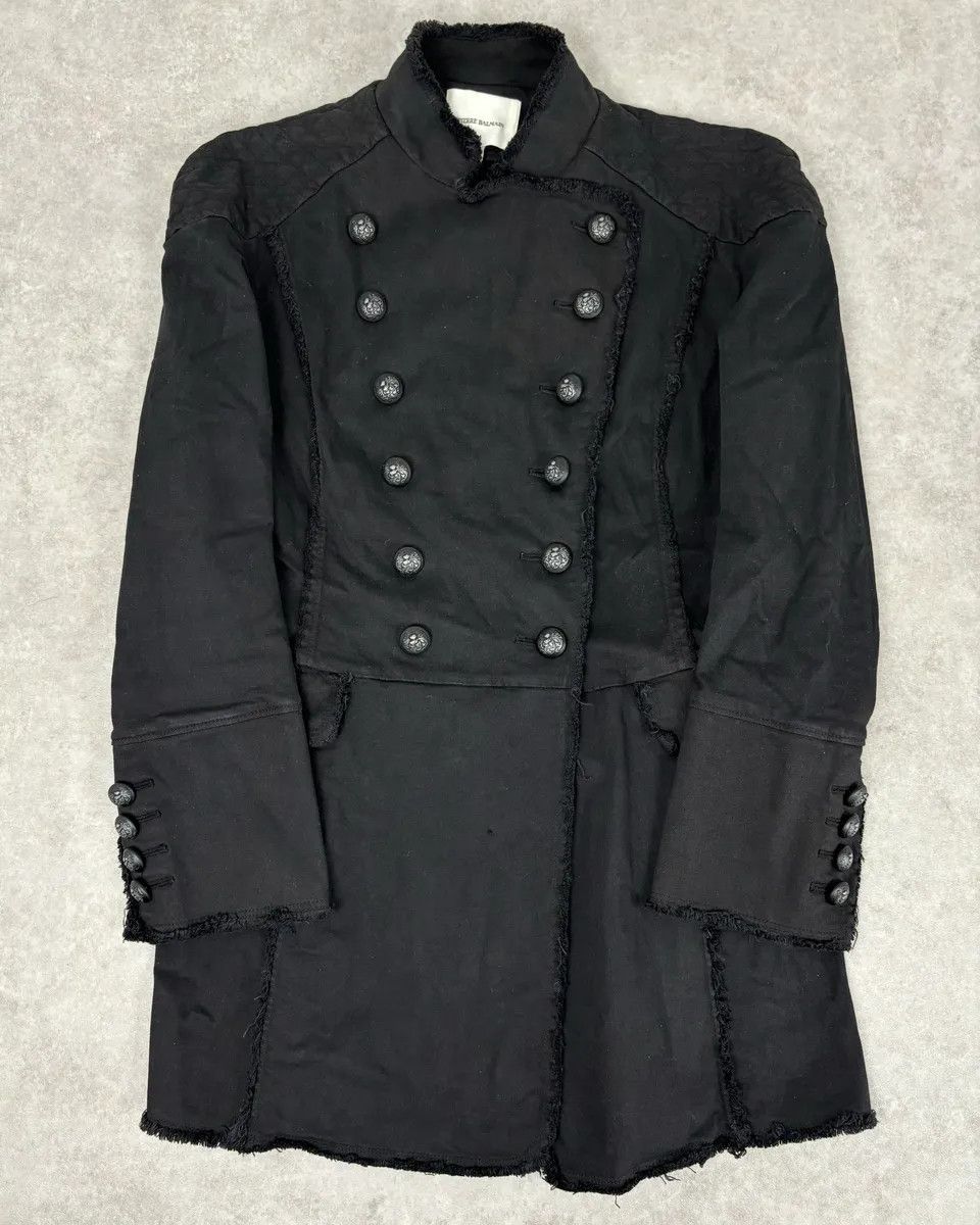 Balmain Pierre Balmain Black Double-Breasted Officer Napoleon Jacket Size US S / EU 44-46 / 1 - 1 Thumbnail