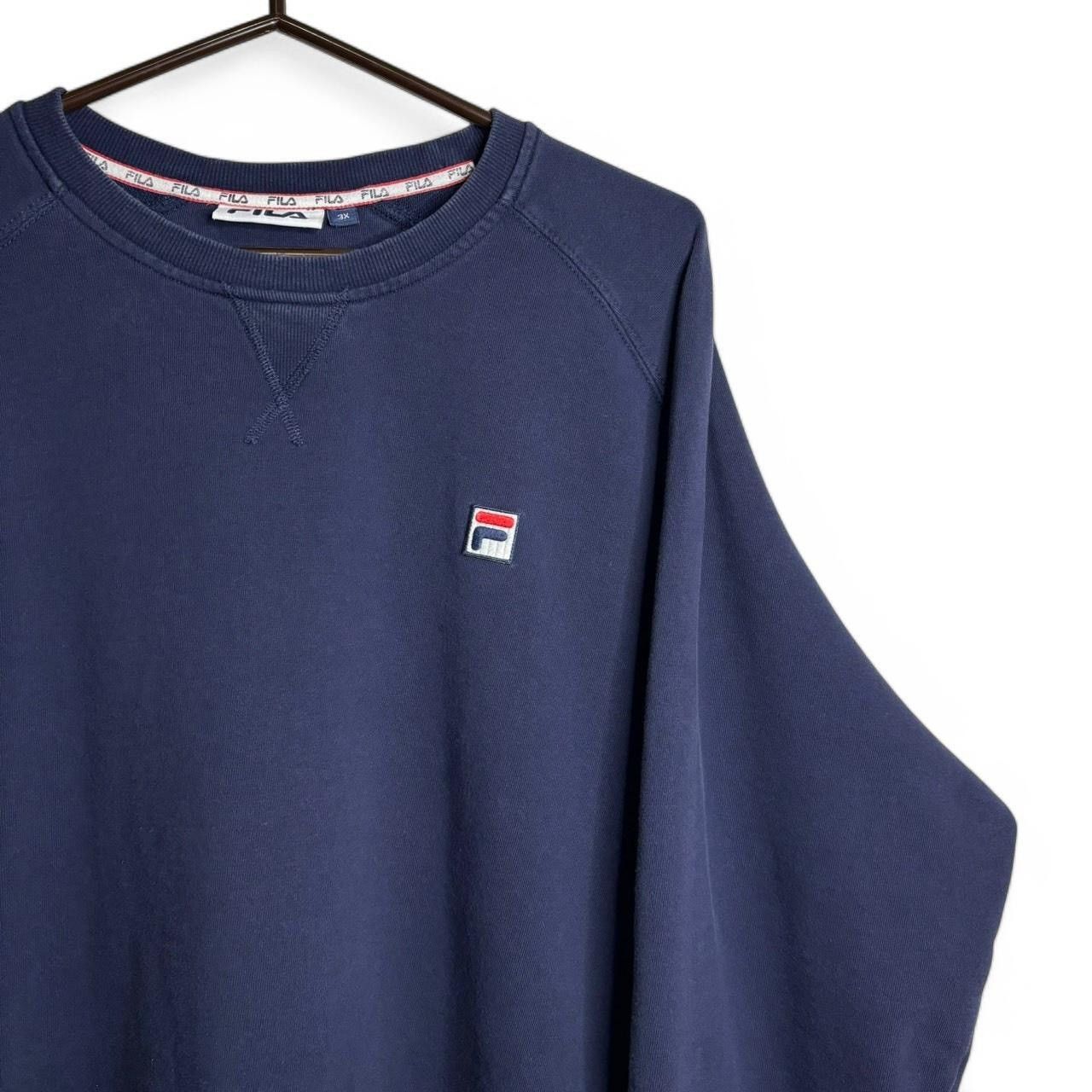 Fila Vintage Style Fila Navy Blue Sweatshirt - XXXL Size US XXL / EU 58 / 5 - 2 Thumbnail