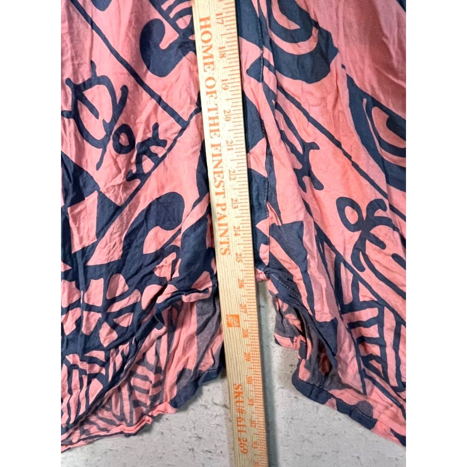 ALOHAS Aloha Royale Tunic Floral V Neck Top Lightweight Beach Lounge One Size Peach Womens Size ONE SIZE - 4 Thumbnail