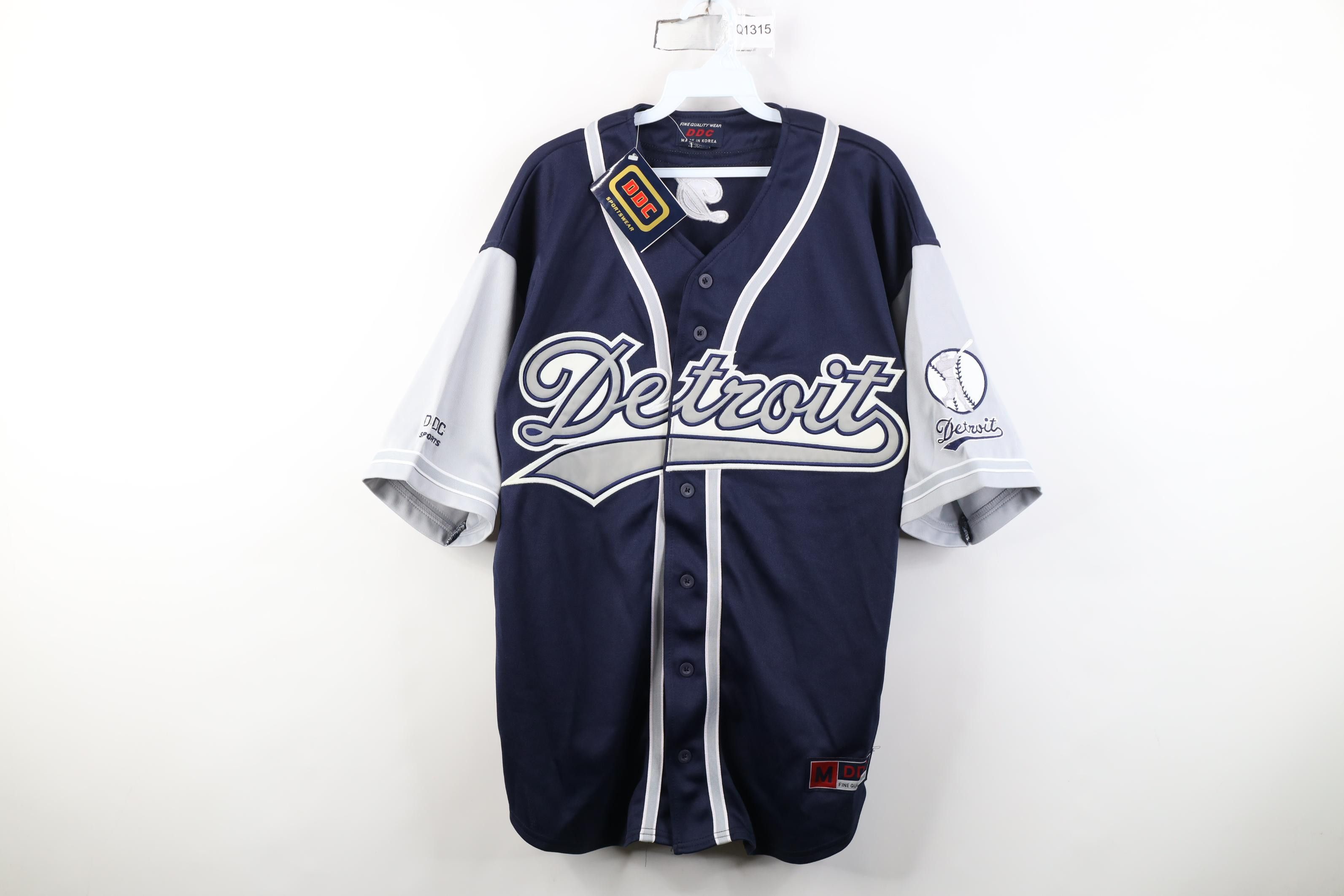 Vintage Deadstock Vintage 90s Y2K Tigers Baseball Jersey Navy Size US M / EU 48-50 / 2 - 1 Thumbnail