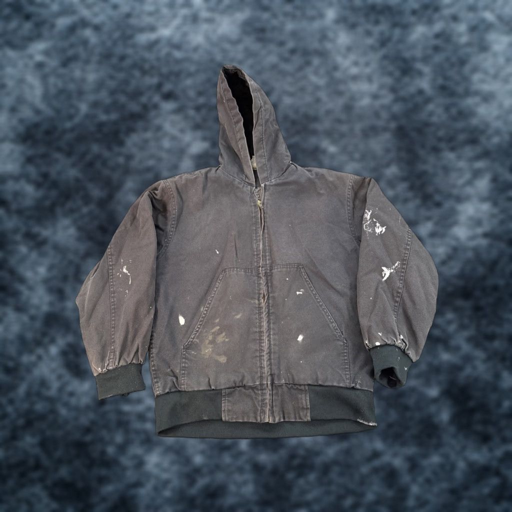 Old Navy VINTAGE Old Navy Jacket Womens L Black Distressed Bomber Canvas Jacket Size L / US 10 / IT 46 - 1 Thumbnail
