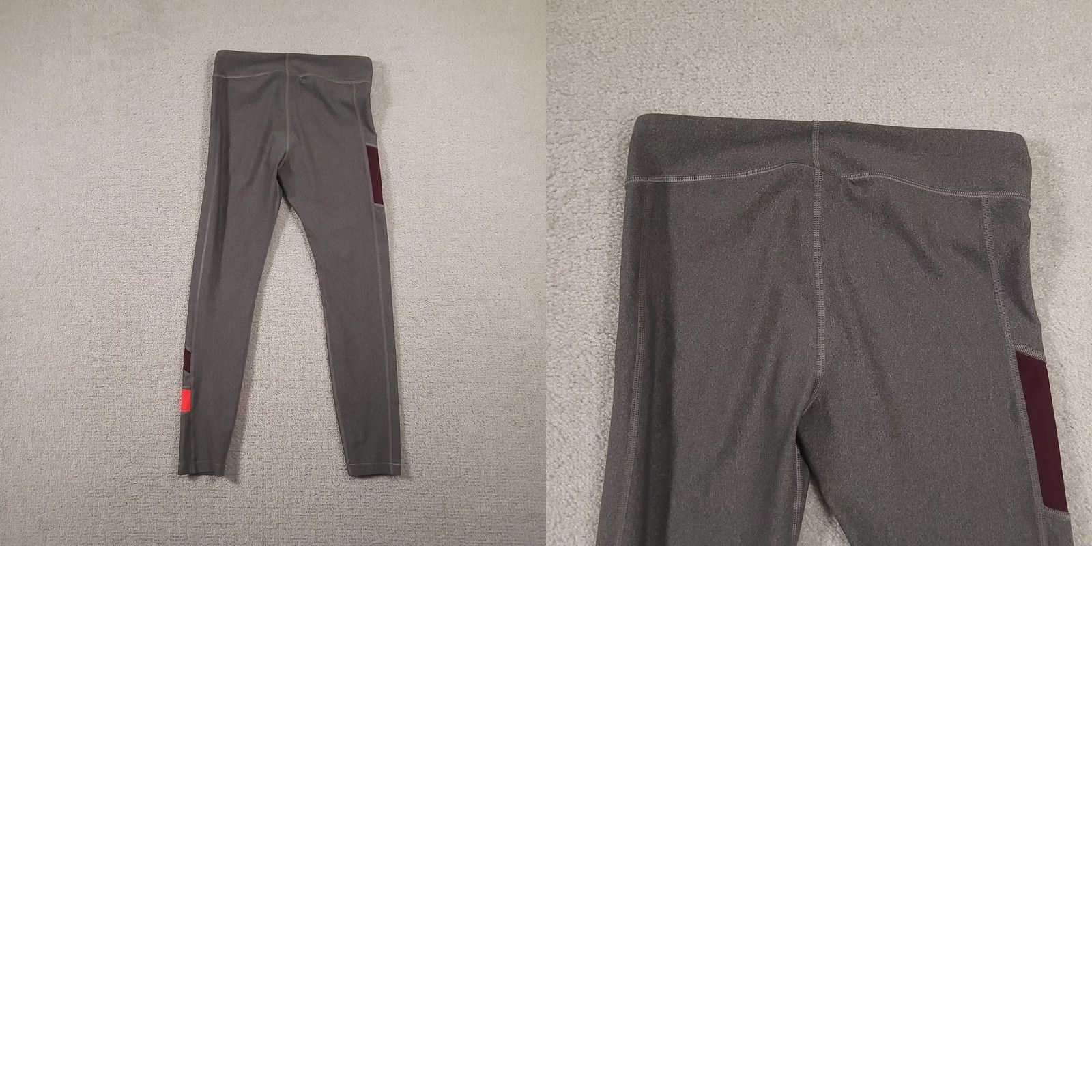 Under Armour Under Armour Pants Womens Medium Gray HeatGear Compression Leggings Colorblock Size 32" / US 10 / IT 46 - 9 Thumbnail