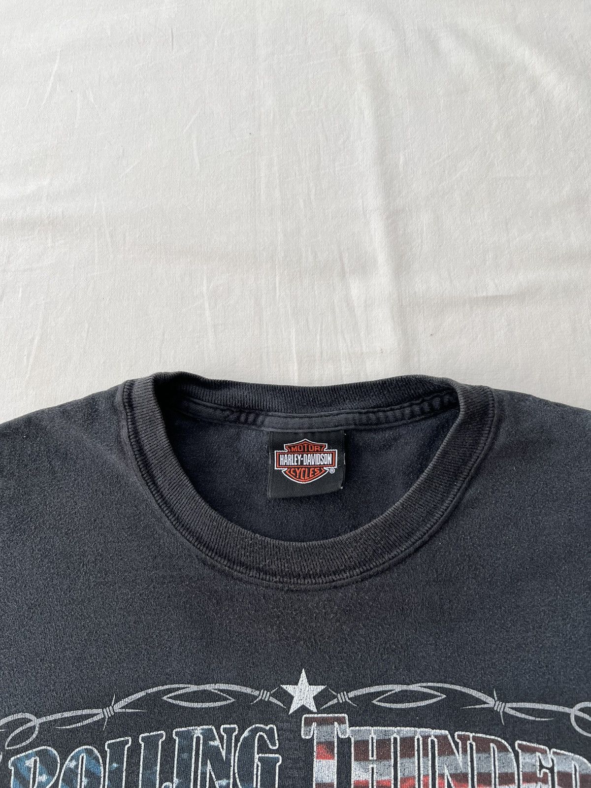 Harley Davidson Vintage 2000s Harley Davidson Rolling Thunder Eagle T-shirt Size US L / EU 52-54 / 3 - 12 Thumbnail