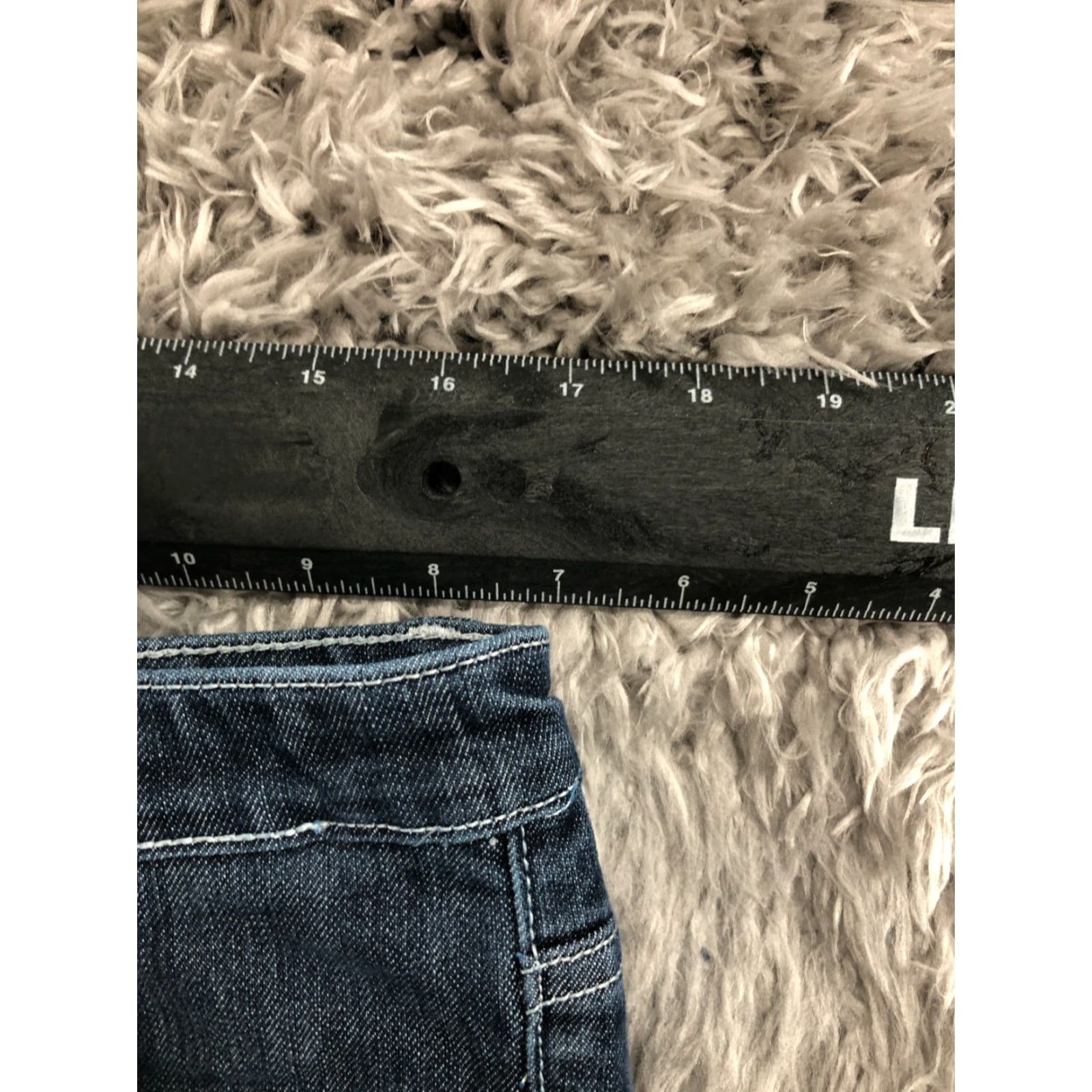 Vintage Sky Jeans Womens Size 14 Dark Wash Blue Denim 5-Pocket Straight Regular Rise Belt Loops 32in Inseam Size 36" / US 14 / IT 50 - 2 Thumbnail