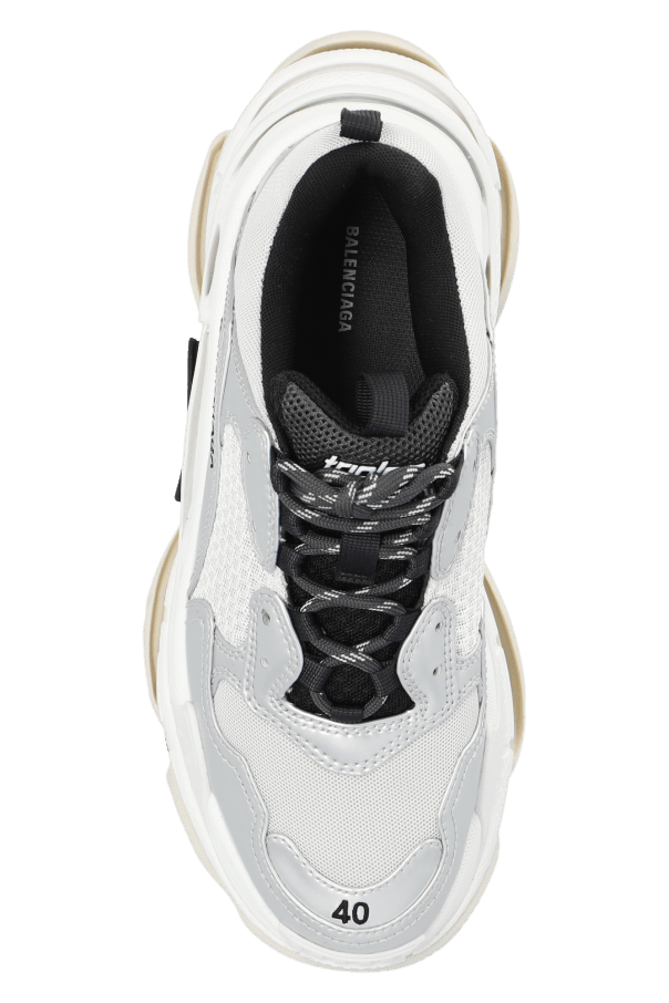Balenciaga o1mt1gz0824 Triple S Sneaker in Silver/White Size US 10 / IT 40 - 5 Thumbnail