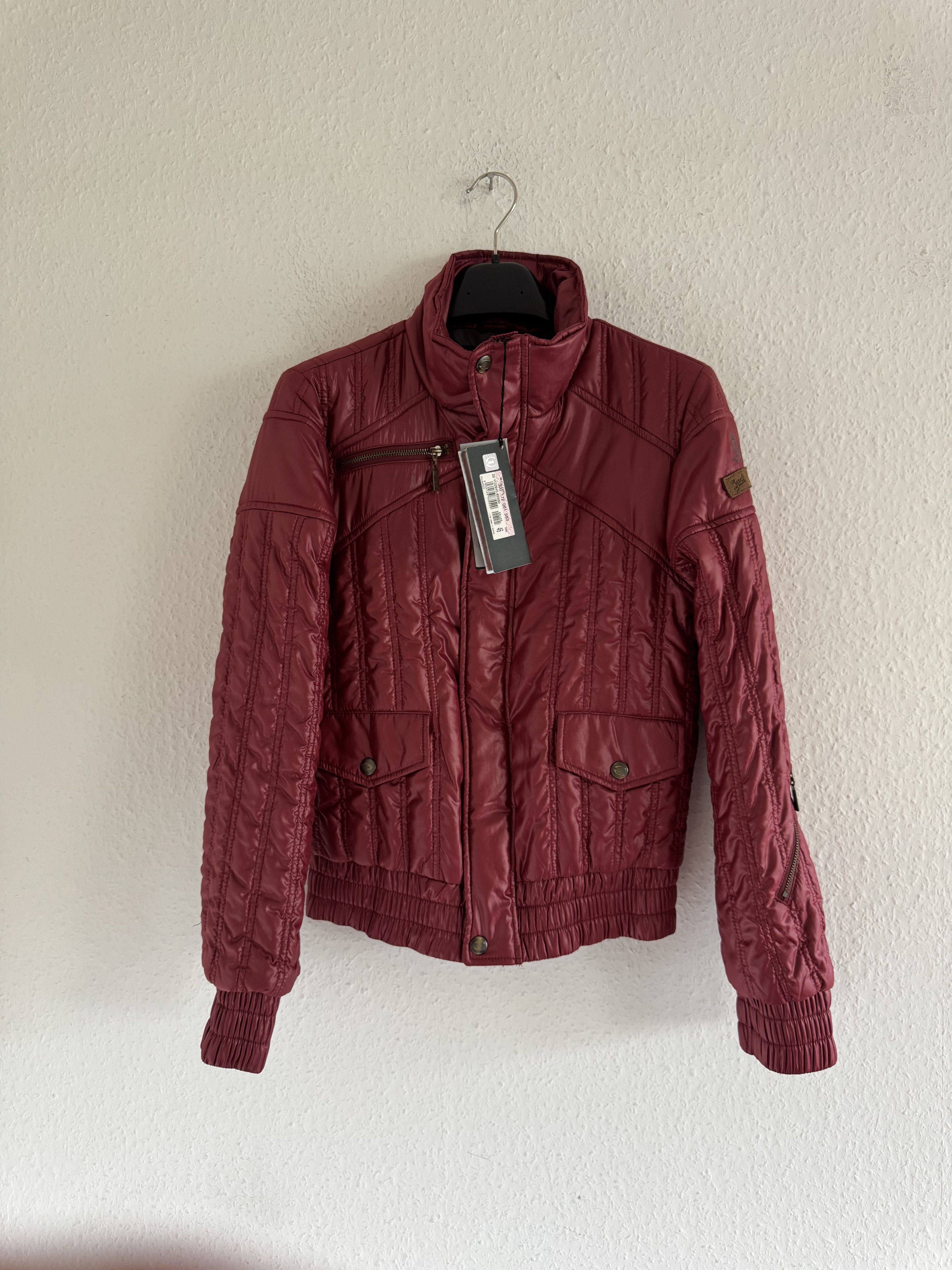 Just Cavalli Glossy Red Down Style Puffer Jacket Size US S / EU 44-46 / 1 - 1 Thumbnail