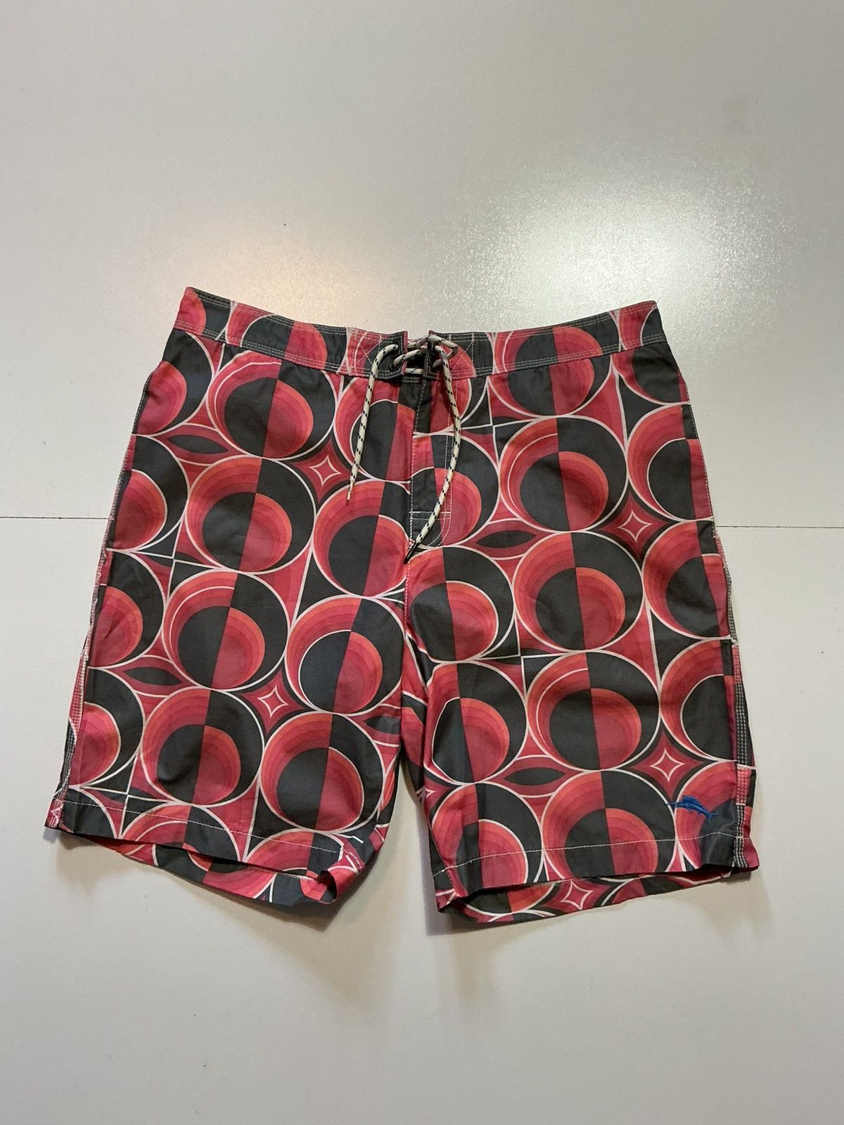 Tommy Bahama Tommy Bahama Relax Coral Pink Circle AOP Swim Trunk Shorts Size US 36 / EU 52 - 1 Thumbnail
