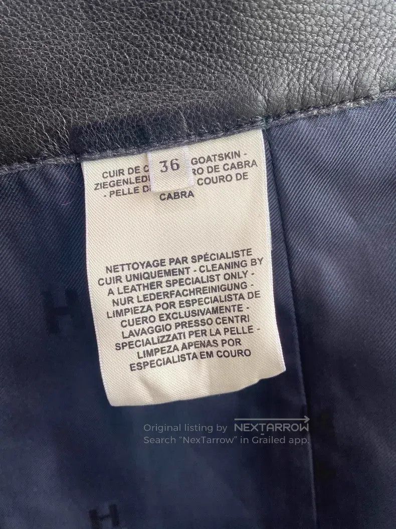 Hermes Hermes Black Leather Skirt Size 24" / US 00 / IT 34 - 6 Thumbnail