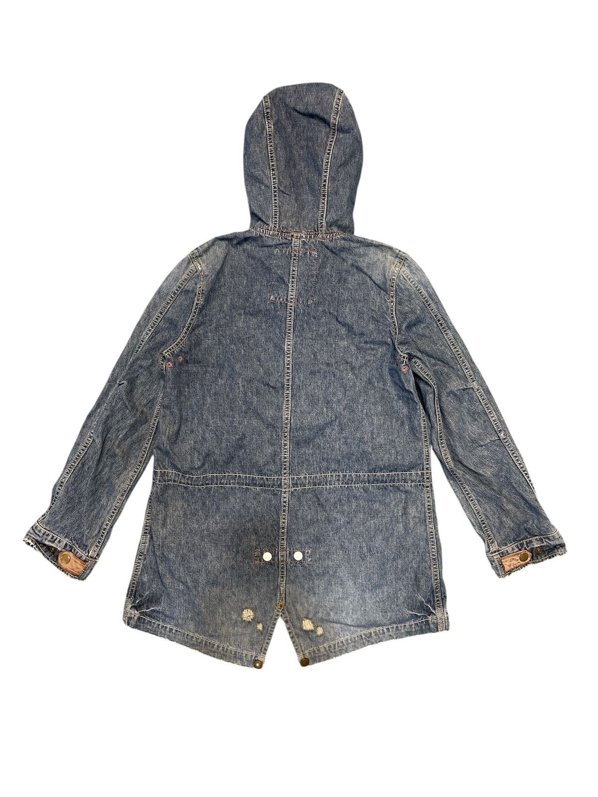 Japanese Brand Japanese Brand Denim Cube Sugar Fishtail Parka Hooded Jacket Size US M / EU 48-50 / 2 - 2 Thumbnail