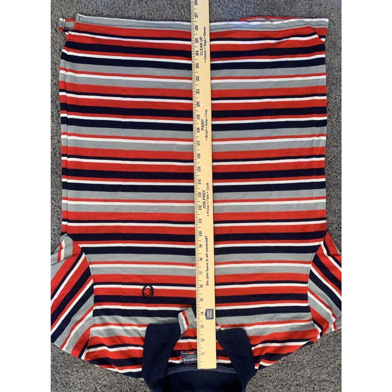 Vintage VINTAGE Cambridge Classics Polo Shirt Red Blue Stripes 2 Button Size L Mens Polo Golf Shirt Size US L / EU 52-54 / 3 - 5 Thumbnail