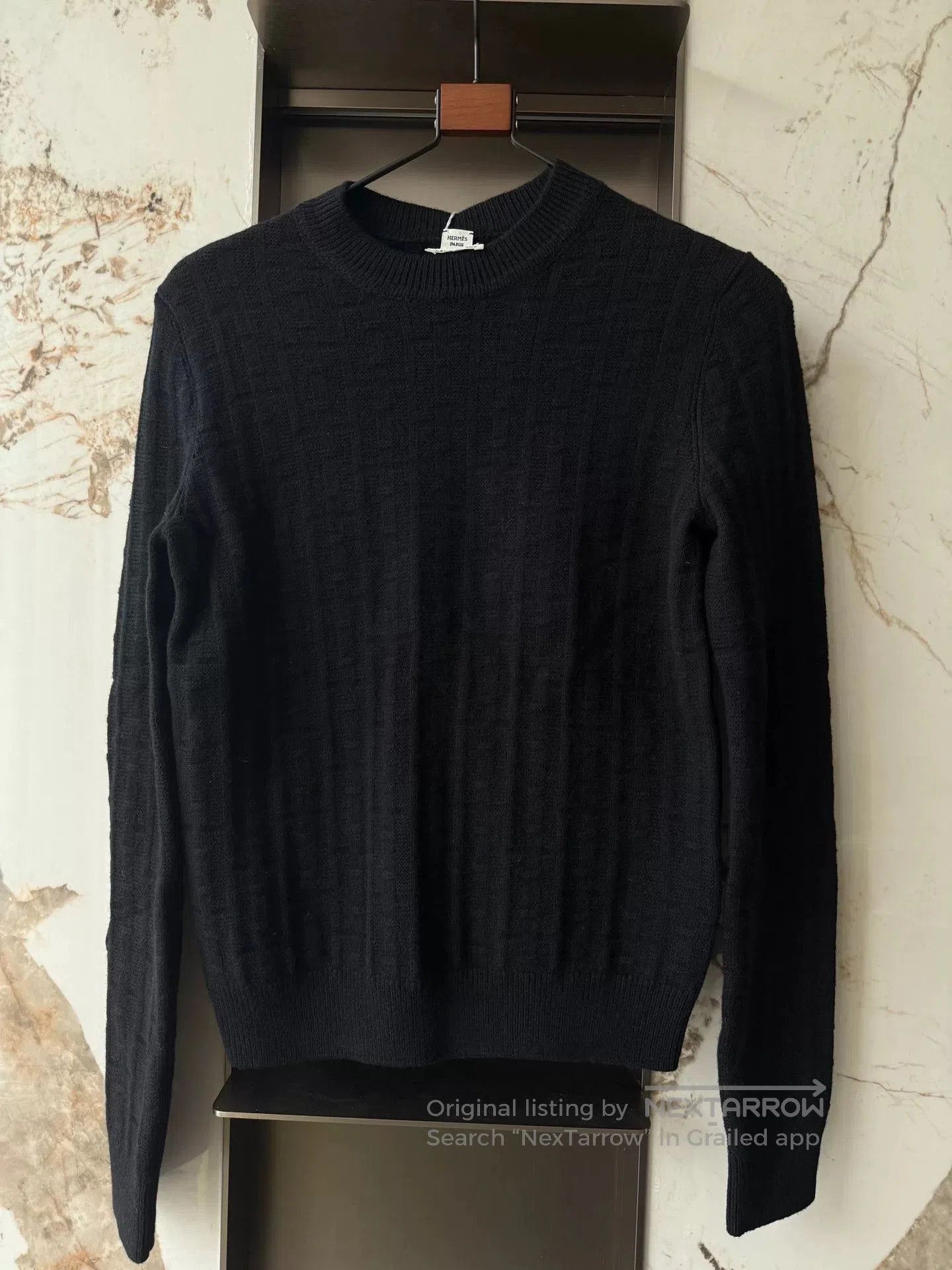 Hermes Hermes Black H Pattern Wool Sweater. Size US S / EU 44-46 / 1 - 1 Thumbnail