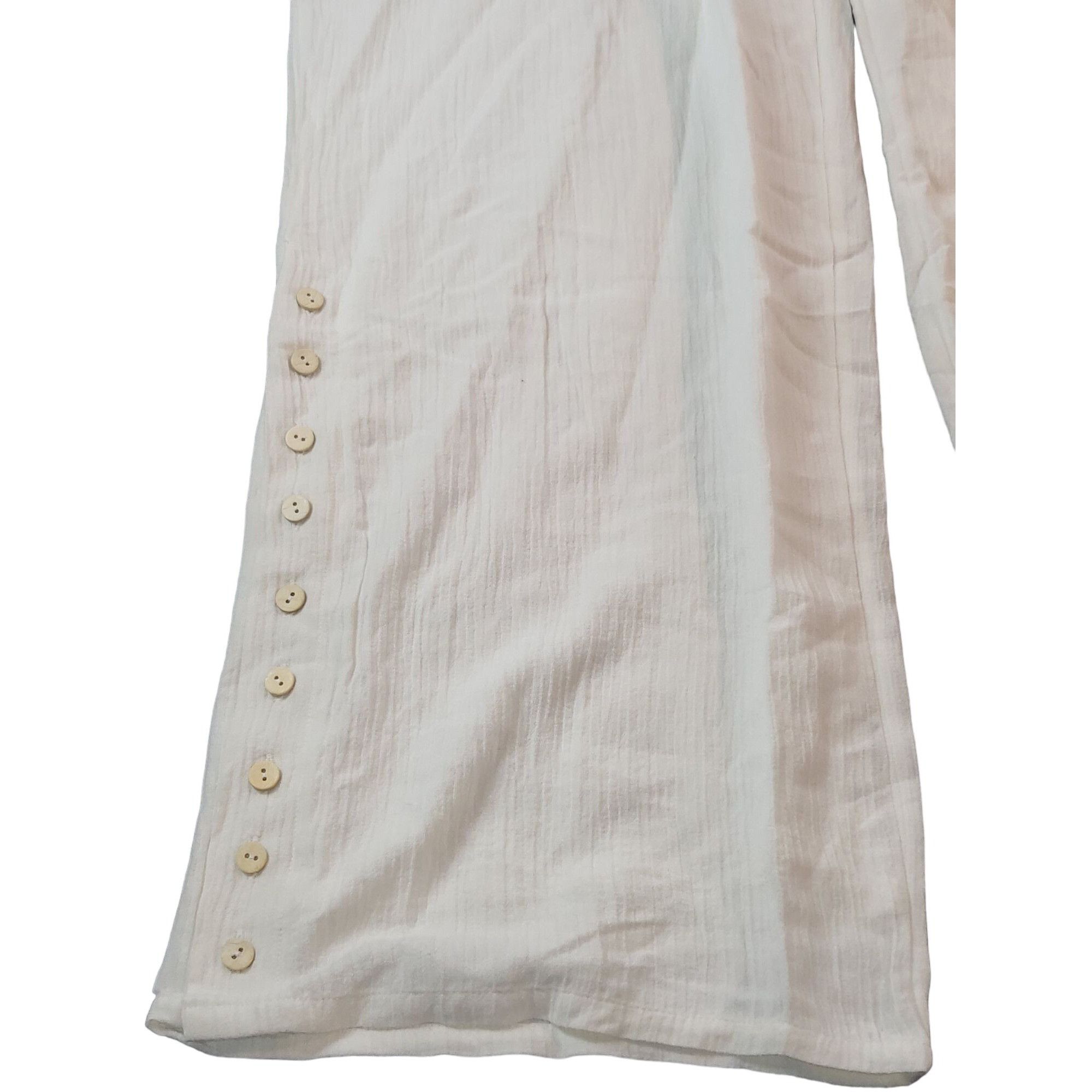 Designer Soft Surroundings Button Wide Leg Pants Women Sz XL 18 Full Size 40" / US 18 - 3 Thumbnail