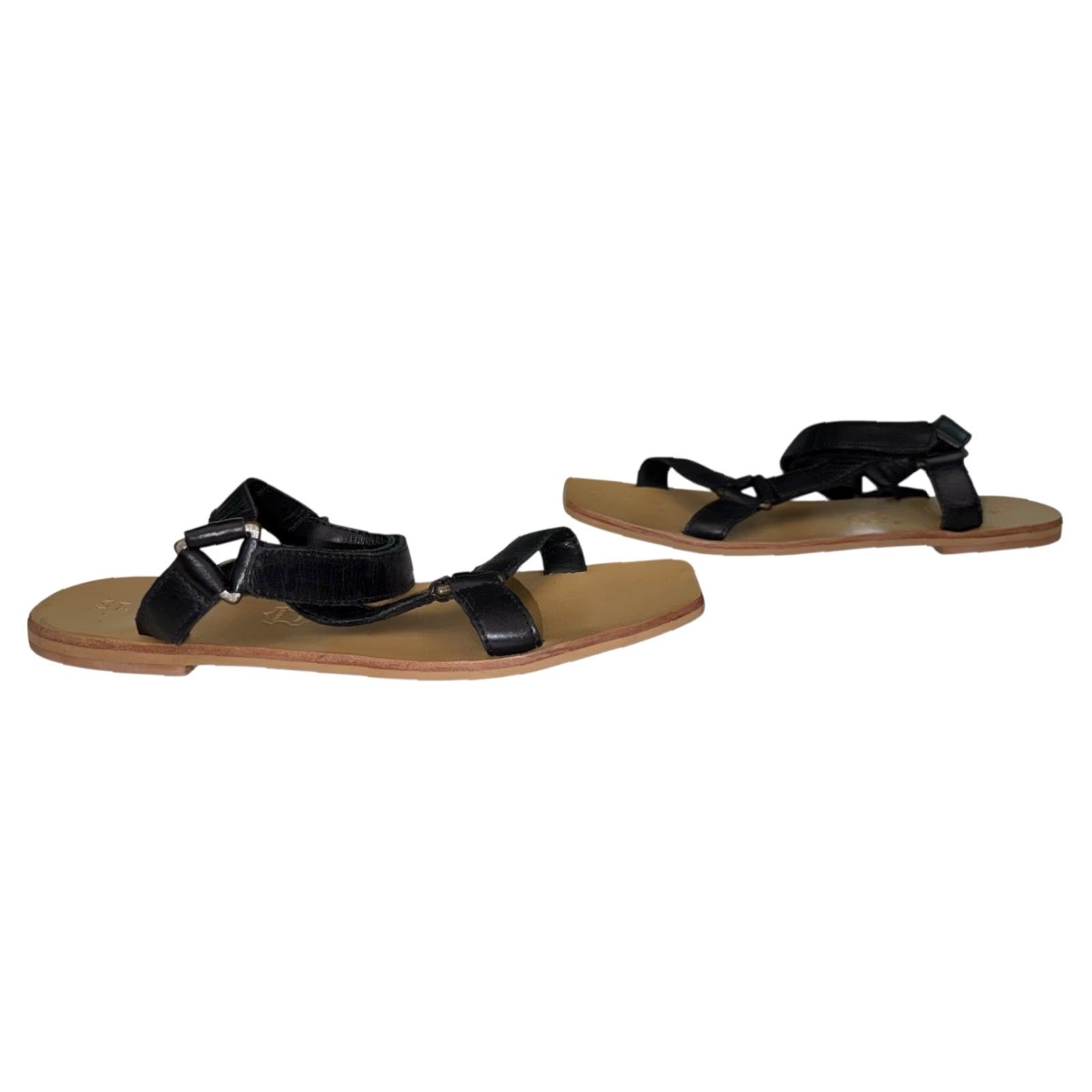 Vintage St Agni Sportsu Sandals Slide Leather Black 39 US 8 Women Sandal St Agni Sportsu 39 Black Leather Slide Women Size 8 US Size US 8 / IT 38 - 5 Thumbnail