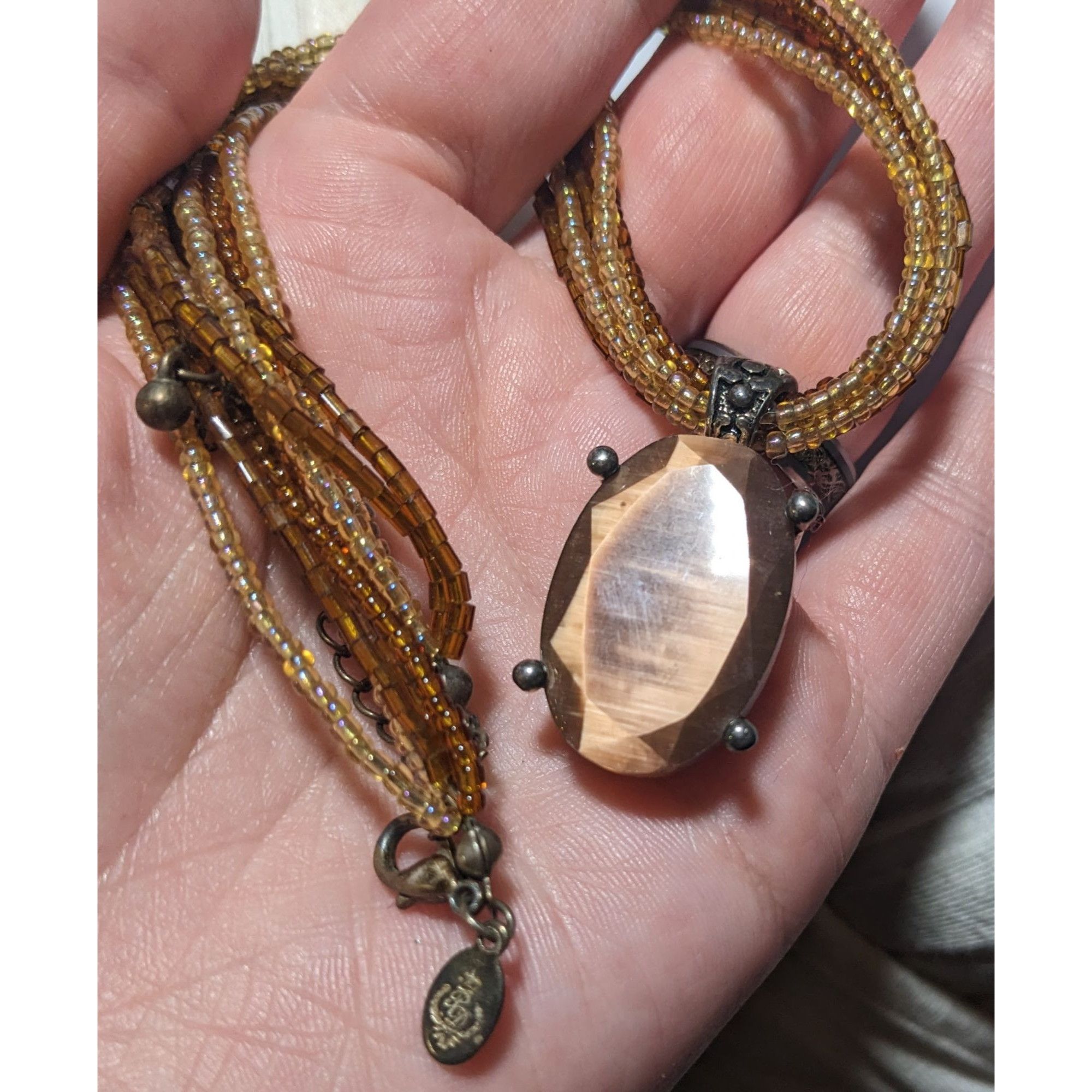 Other Premier Designs Vintage Brown Glass Pendant Necklace Size ONE SIZE - 11 Thumbnail