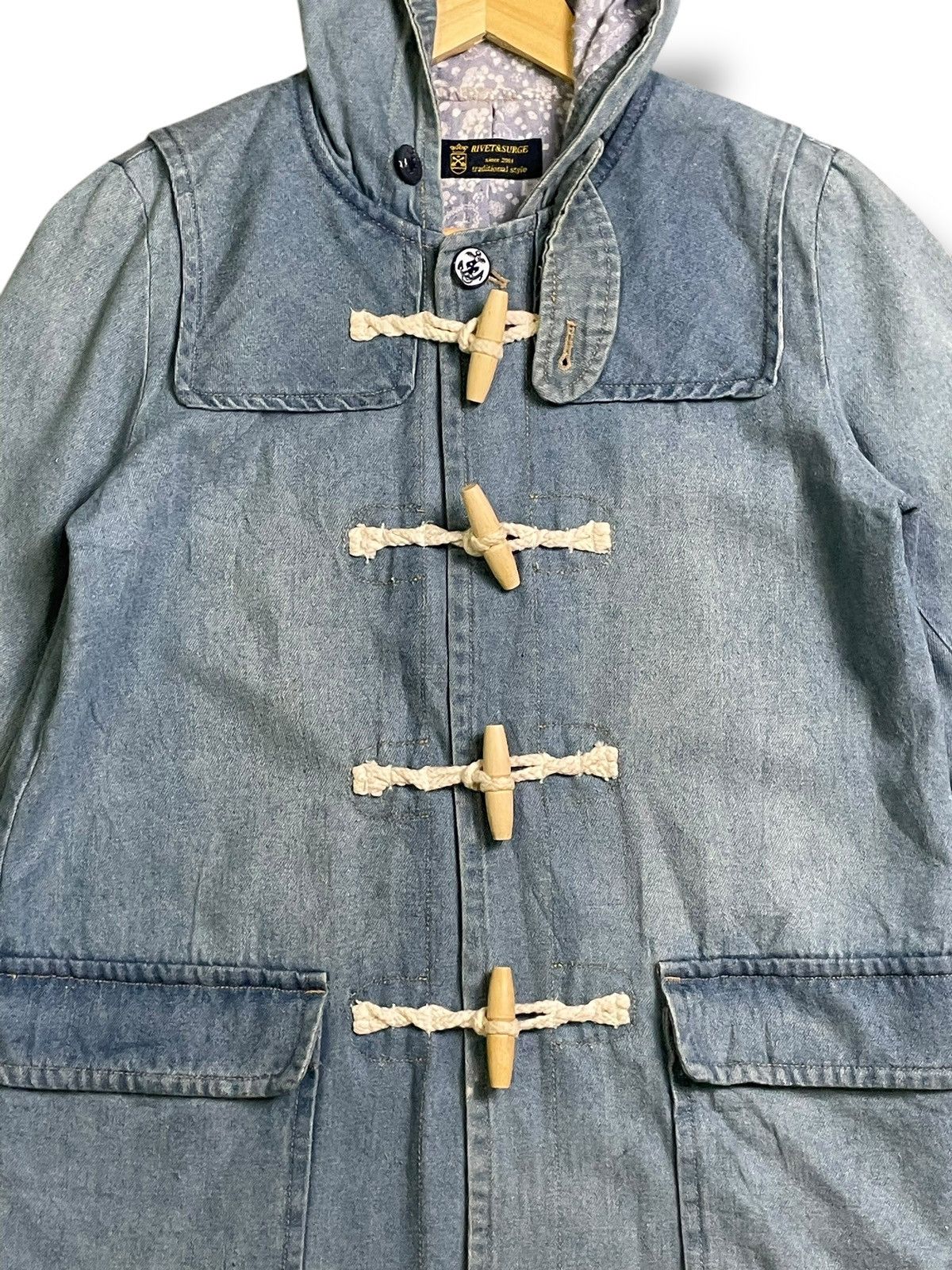 Japanese Brand × Vintage Rivet&Surge x Japanese Brand Denim Jacket (38) Size US S / EU 44-46 / 1 - 7 Thumbnail