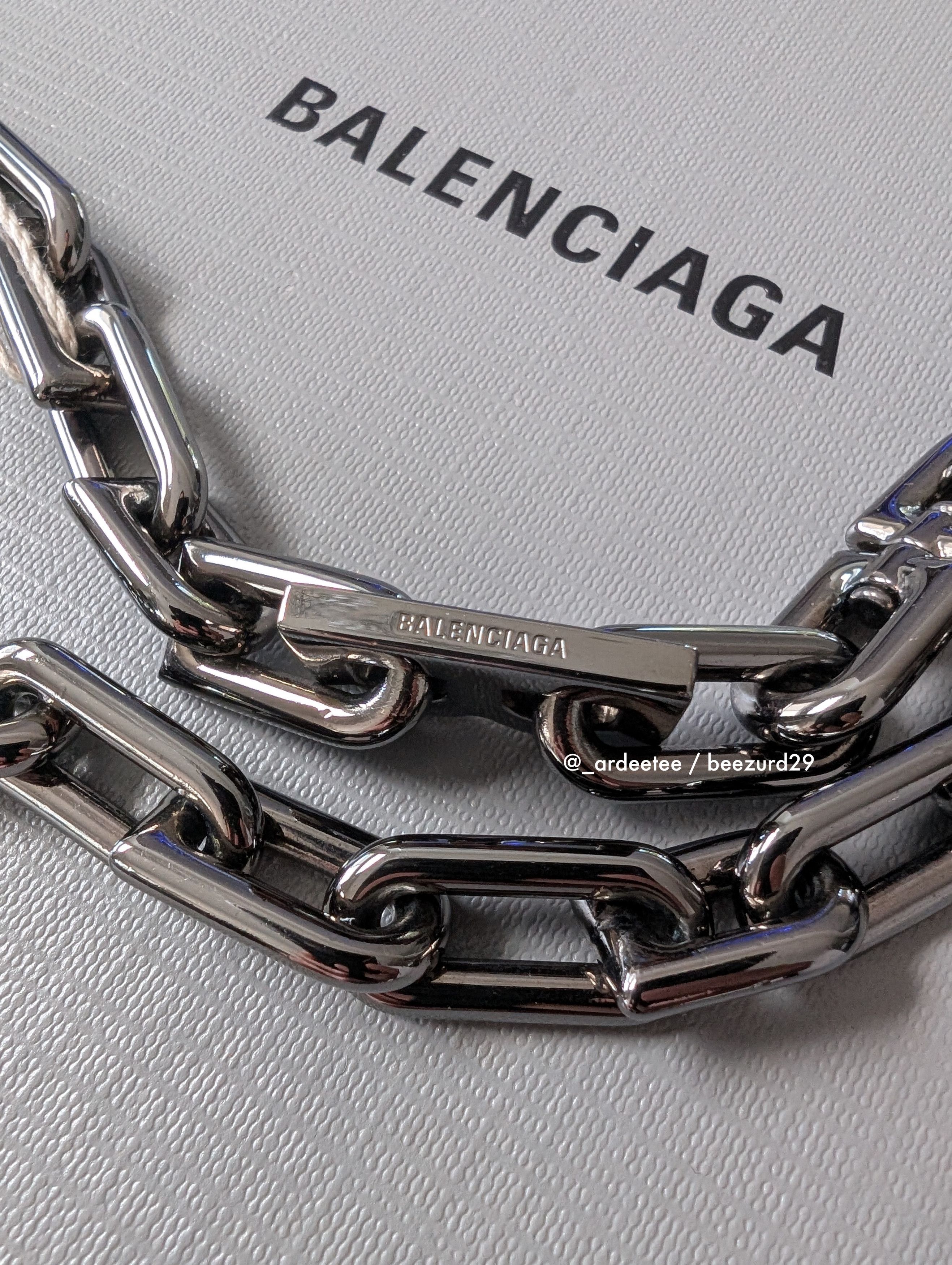 Balenciaga 💥B CHAIN THIN NECKLACE BRASS Size ONE SIZE - 6 Thumbnail
