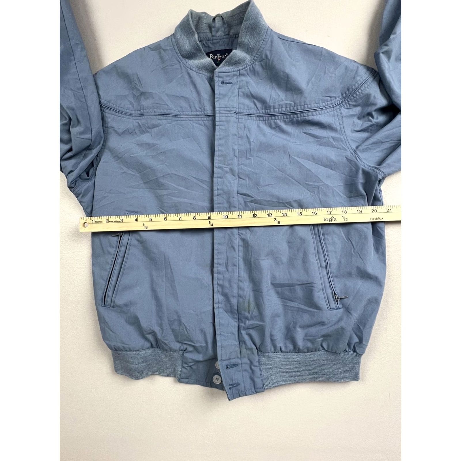 Vintage VINTAGE Par-Four Jacket Mens Large Blue Bomber Full Zip Golf Lined Casual 90s Size US L / EU 52-54 / 3 - 5 Thumbnail