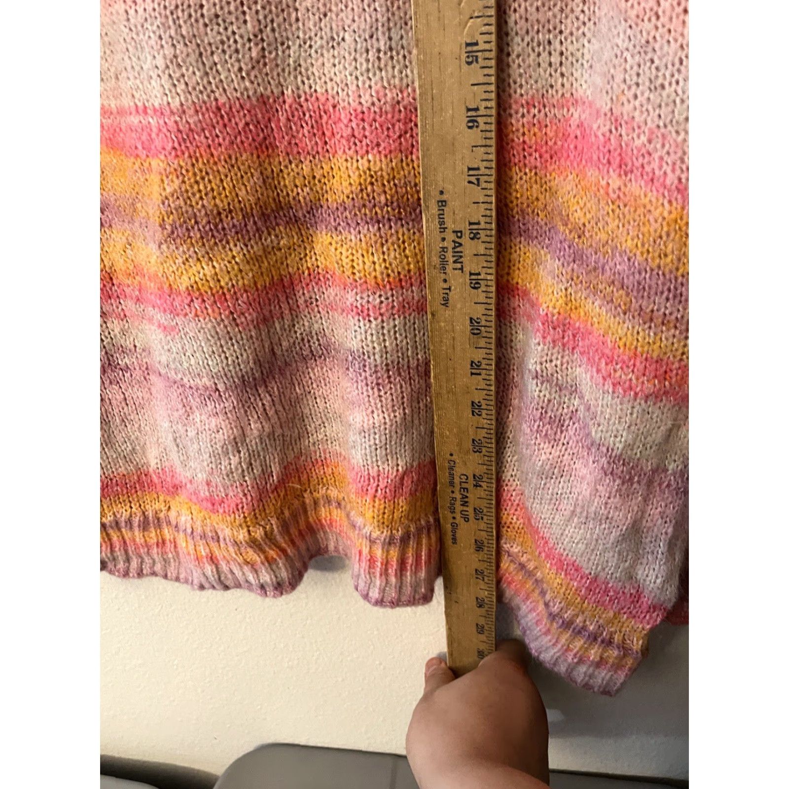 Gap GAP Sweater M Rainbow Striped Pink 90s Preppy Forever Pink Pastel Academia Womens Size M / US 6-8 / IT 42-44 - 4 Thumbnail