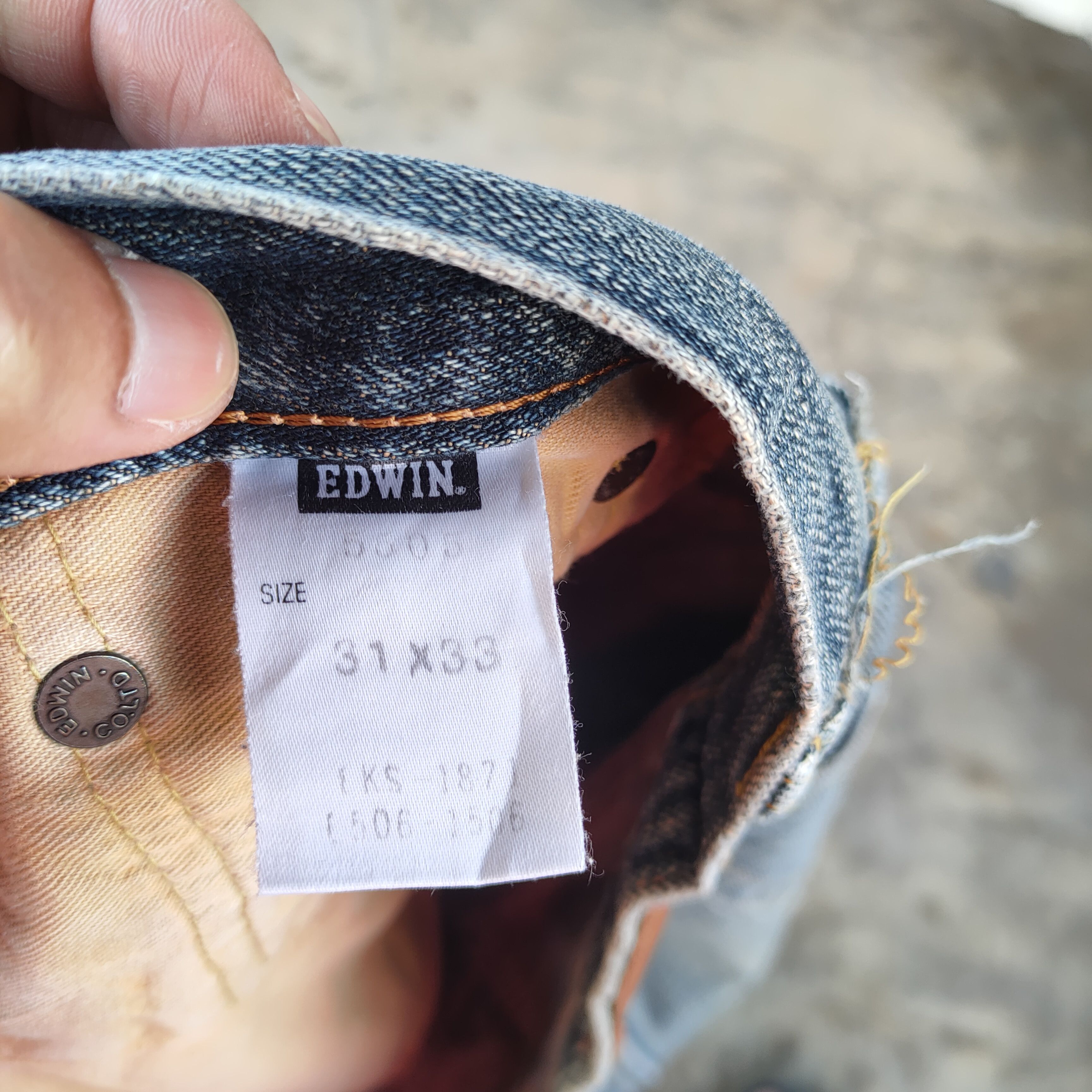 Edwin W31 VINTAGE EDWIN 505 ZX FADED RUSTY DISTRESSED JEAN DENIM Size US 31 - 11 Thumbnail